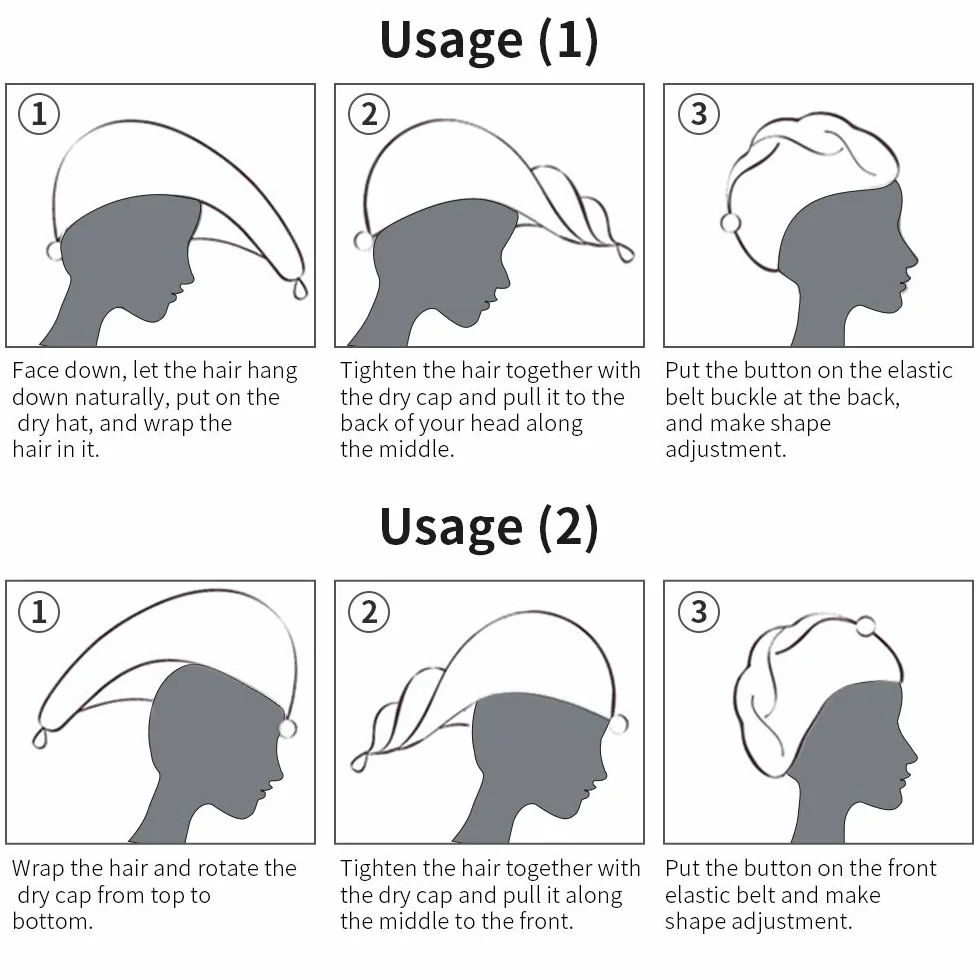 Asciugamani per Capelli a Turbante,4 Pezzi Asciugamano Capelli Turbante in Microfibra,Asciugamano per asciugare i Capelli con Chiusura a Bottone,Asciugamani in Microfibra Asciugacapelli