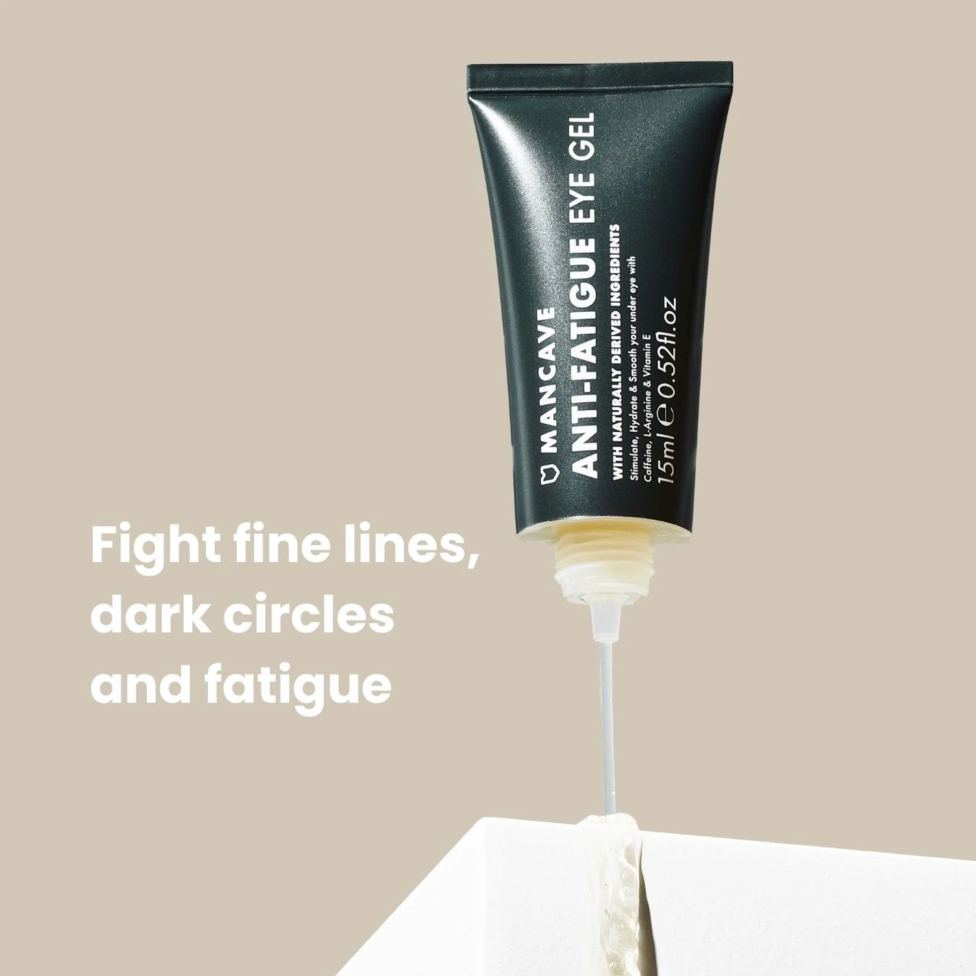 ManCave Gel Contorno Occhi Anti Affaticamento alla Caffeina e Vitamina E da 15ml, Gel Contorno Occhi Antirughe e Occhiaie, Formula Vegana e Naturale, Contorno Occhi Uomo, Prodotto in Inghilterra