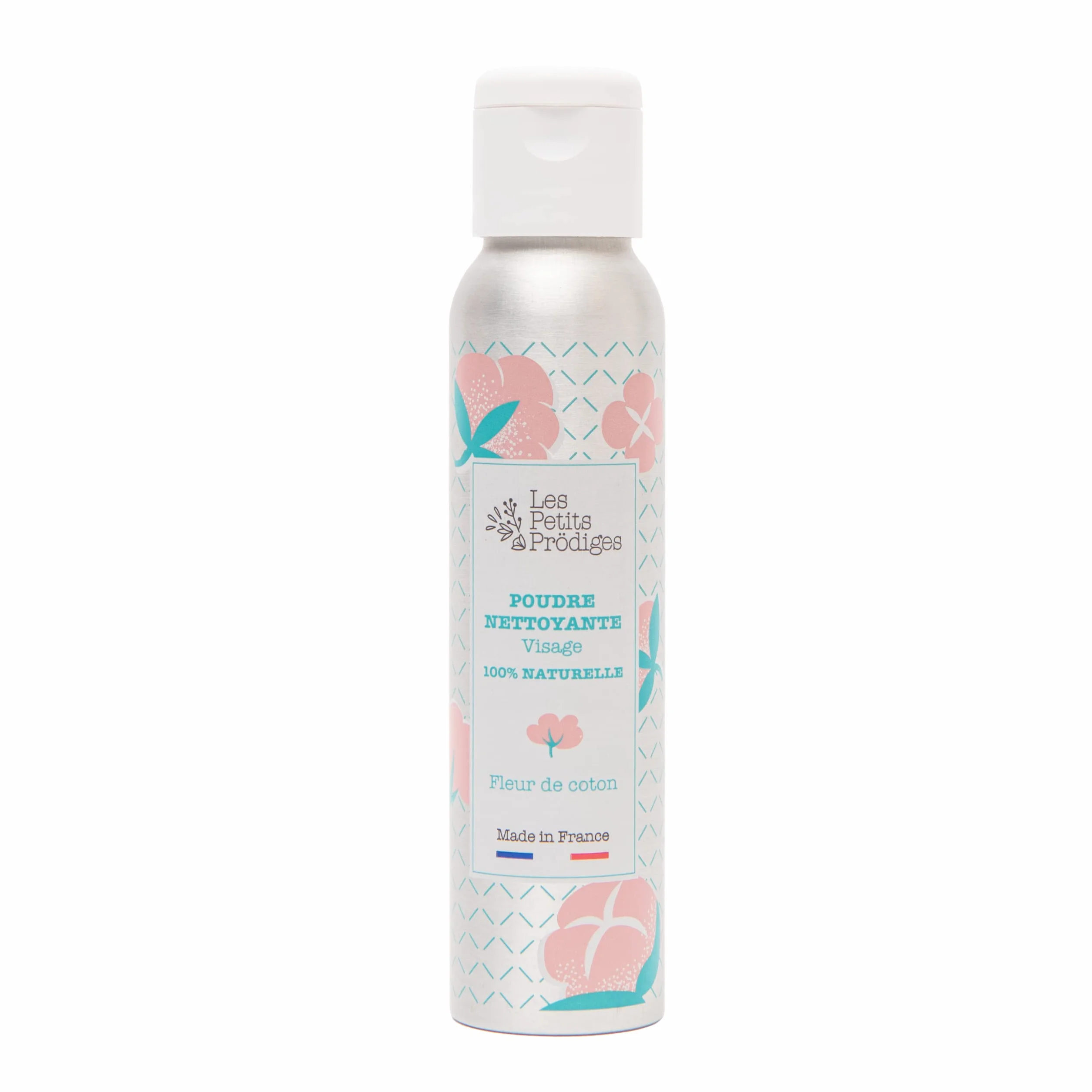 Polvere detergente viso fiore di cotone – 100% naturale senza conservanti – detergente schiumogeno all'acqua – Made in France – non testato su animali – imballaggio riciclabile – Les Petit Prodigies