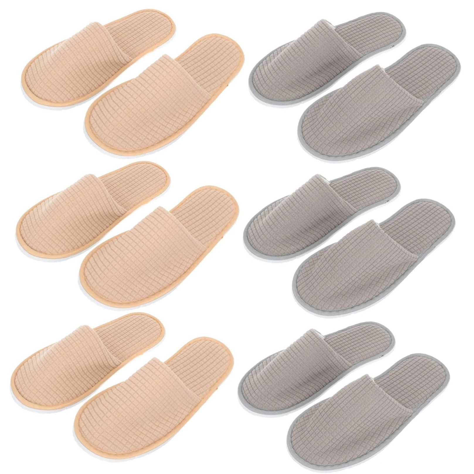 POPETPOP 6 Paia di Pantofole Spa Lavabili in Pile per Ospiti, Antiodore e Comode, per Casa e Saloni, Pantofole Usa e Getta per Accoglienza Elegante