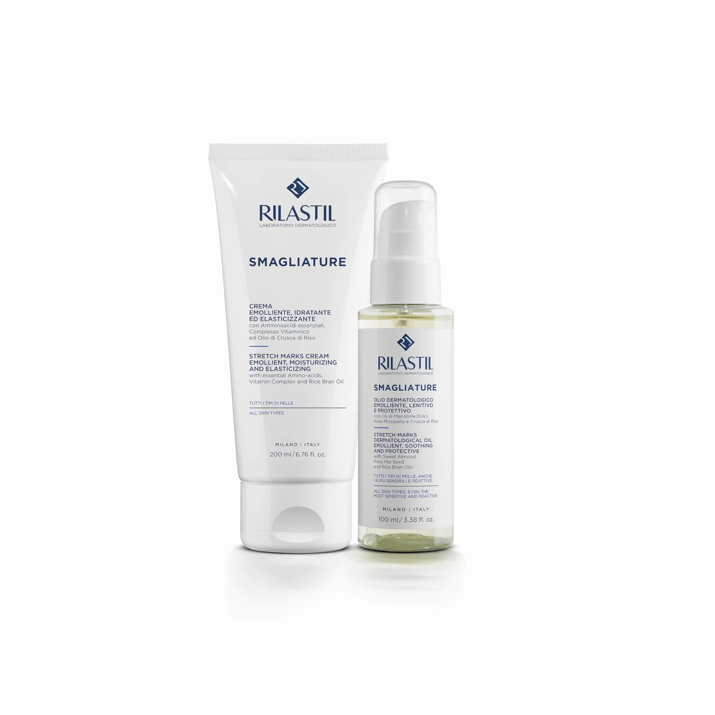 Rilastil, routine smagliature con Crema Smagliature e Olio Smagliature