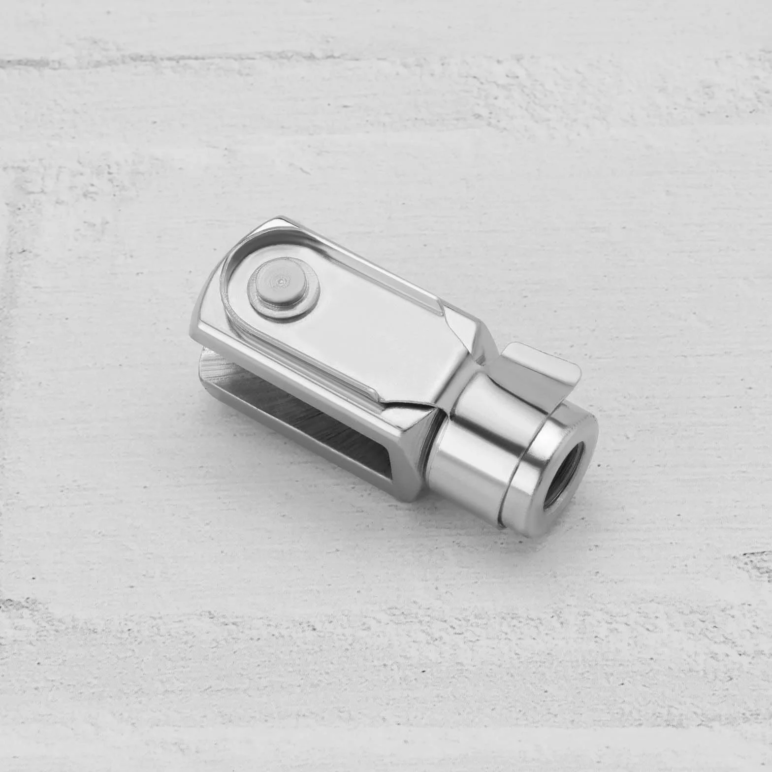 Connettore a Y in acciaio zincato M8 x 1,25 filettatura 42 mm per cilindro pneumatico forcella giunto con perno a molla