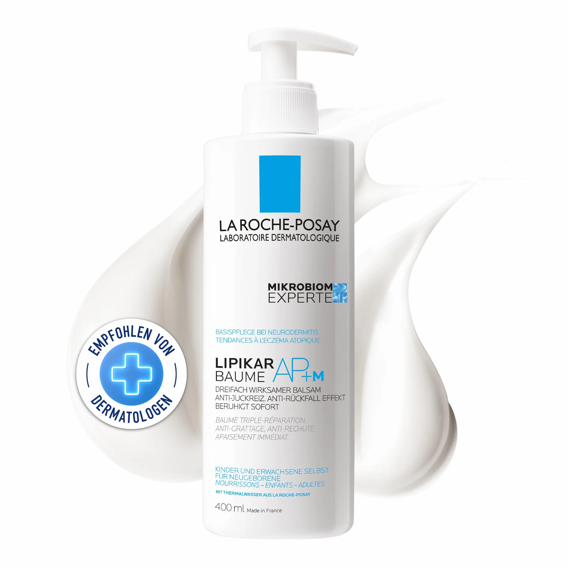 La Roche-Posay, Lipikar, Baume AP+M Relipidante Anti-Irritazioni, Nutre e Lenisce, Arricchito con Niacinamide e Burro di Karitè e Glicerina, Per Pelle Secca Tendente all'Eczema Atopico