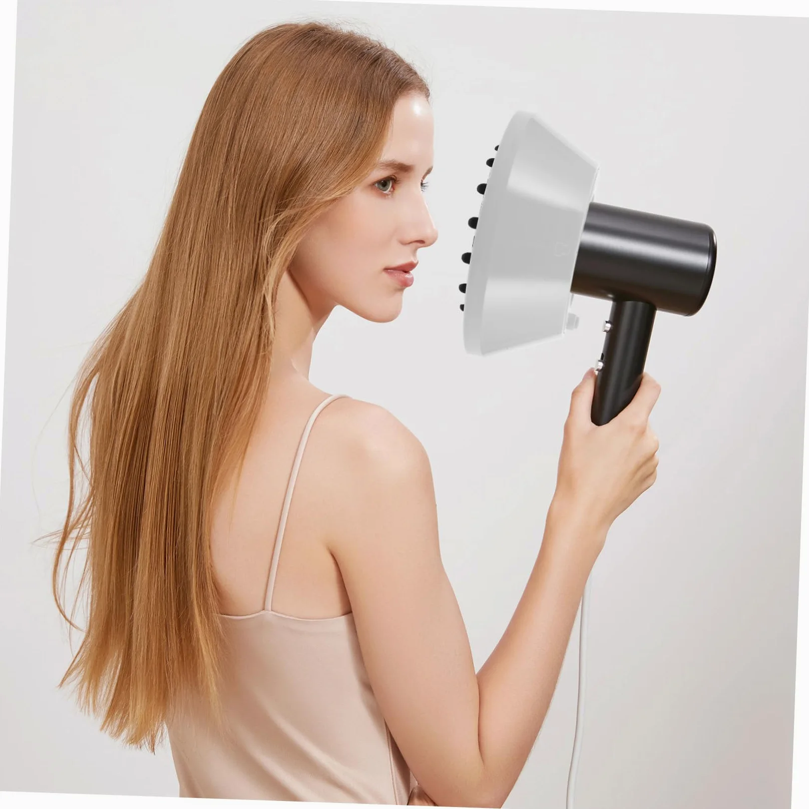 Diffusore per Asciugacapelli Ricci Pieghevole PC Bianco | Interfaccia Versatile, Compatibilità Ampia, per Viaggi e Trasferte Struttura Espandibile