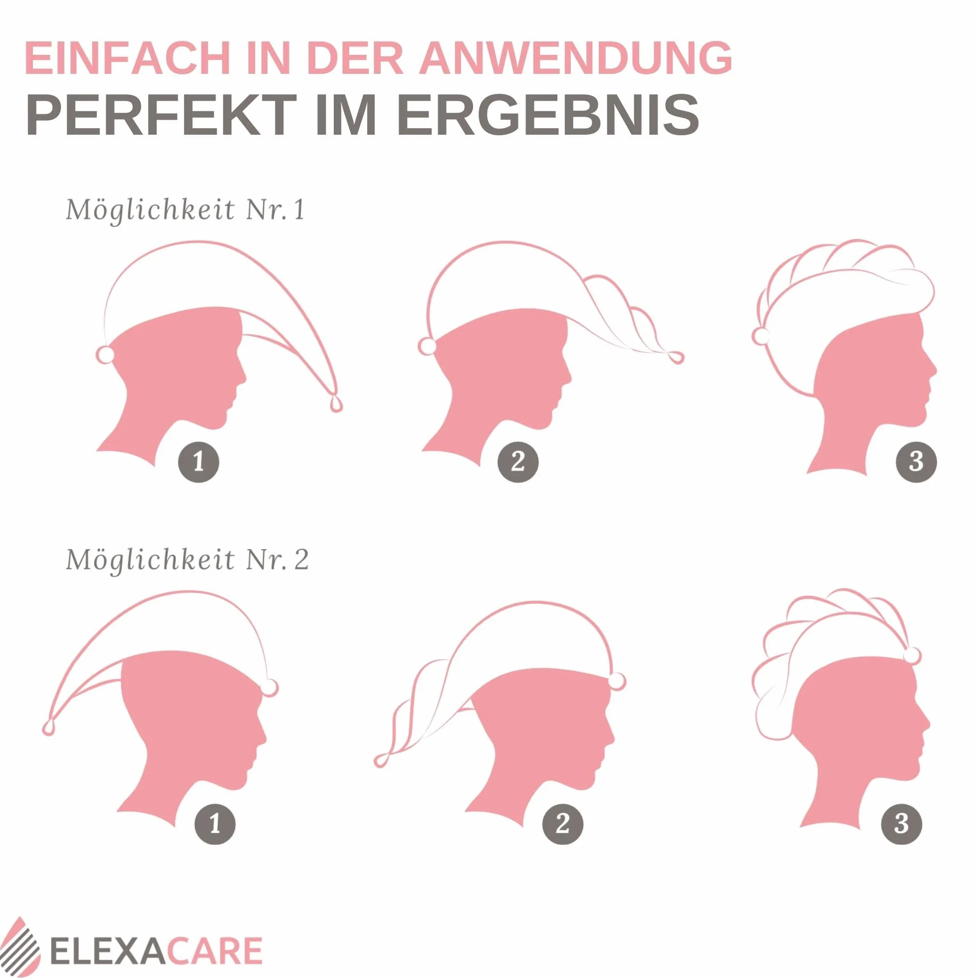 Turbante asciugacapelli, asciugacapelli in turbante con bottone (2 pezzi, bianco alpino), asciugamano in microfibra per testa e capelli lunghi