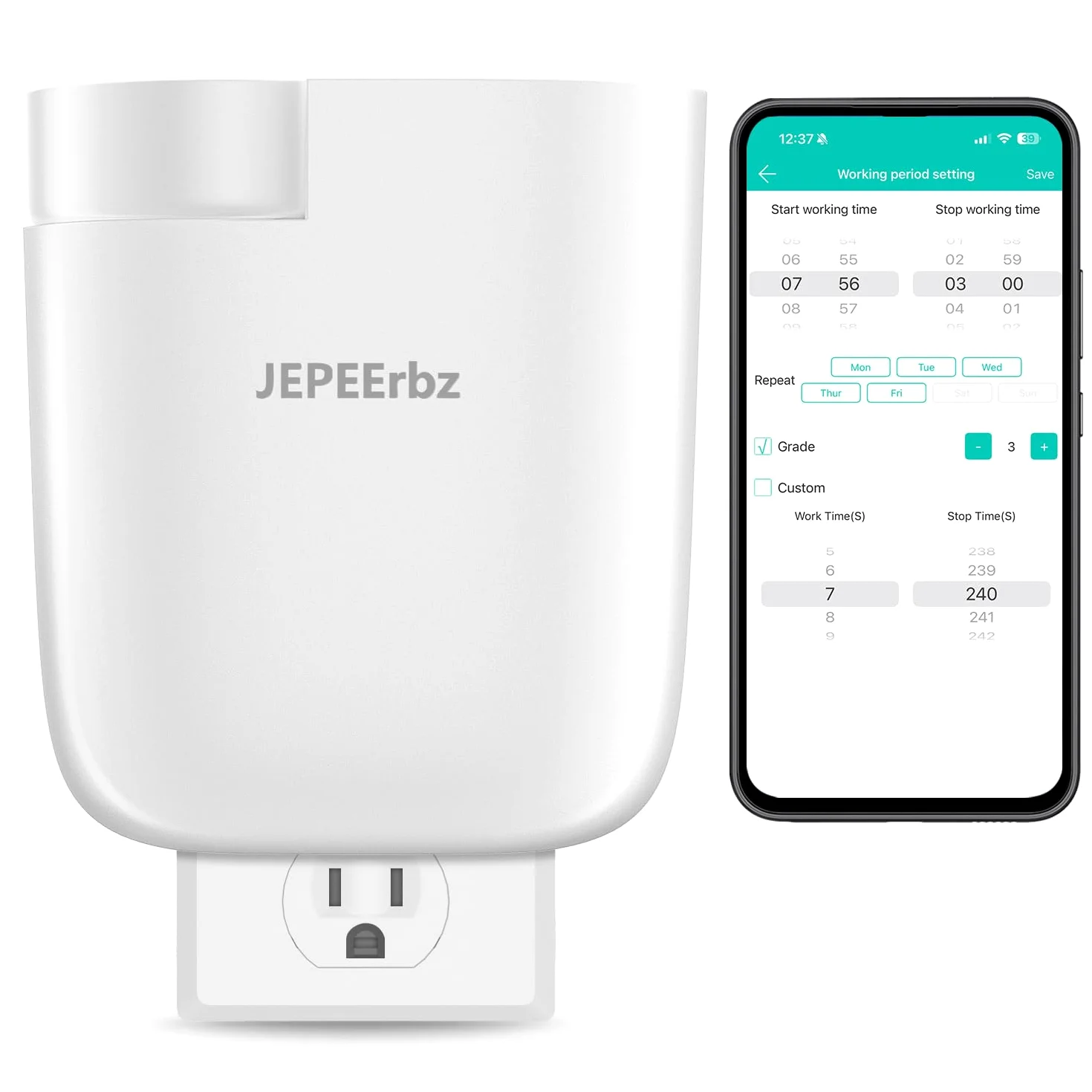 Diffusore di Oli Essenziali Senza Acqua, Controllo Intelligente Via App Bluetooth, Copertura Fino a 500 Piedi Quadrati