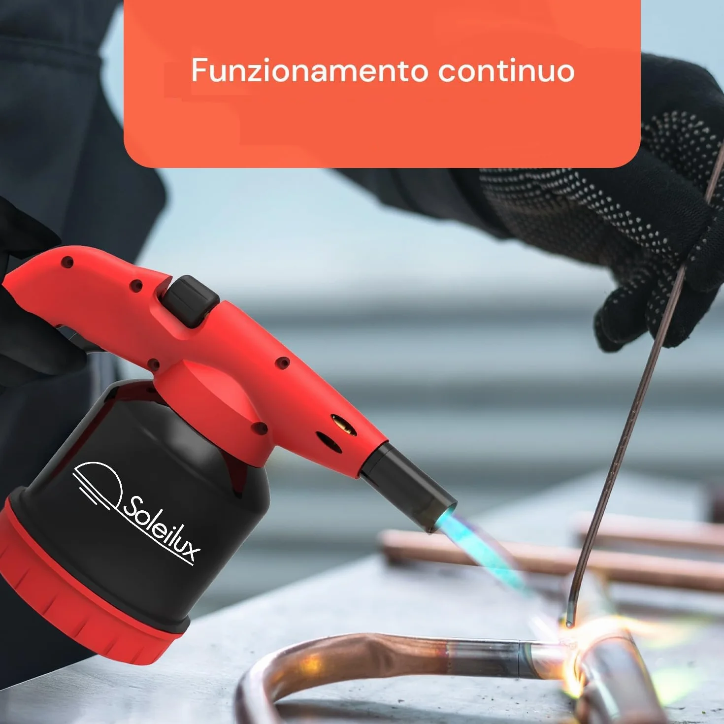 Lampada Saldatore Piezo Cannello + 2 Bombole Gas Butano