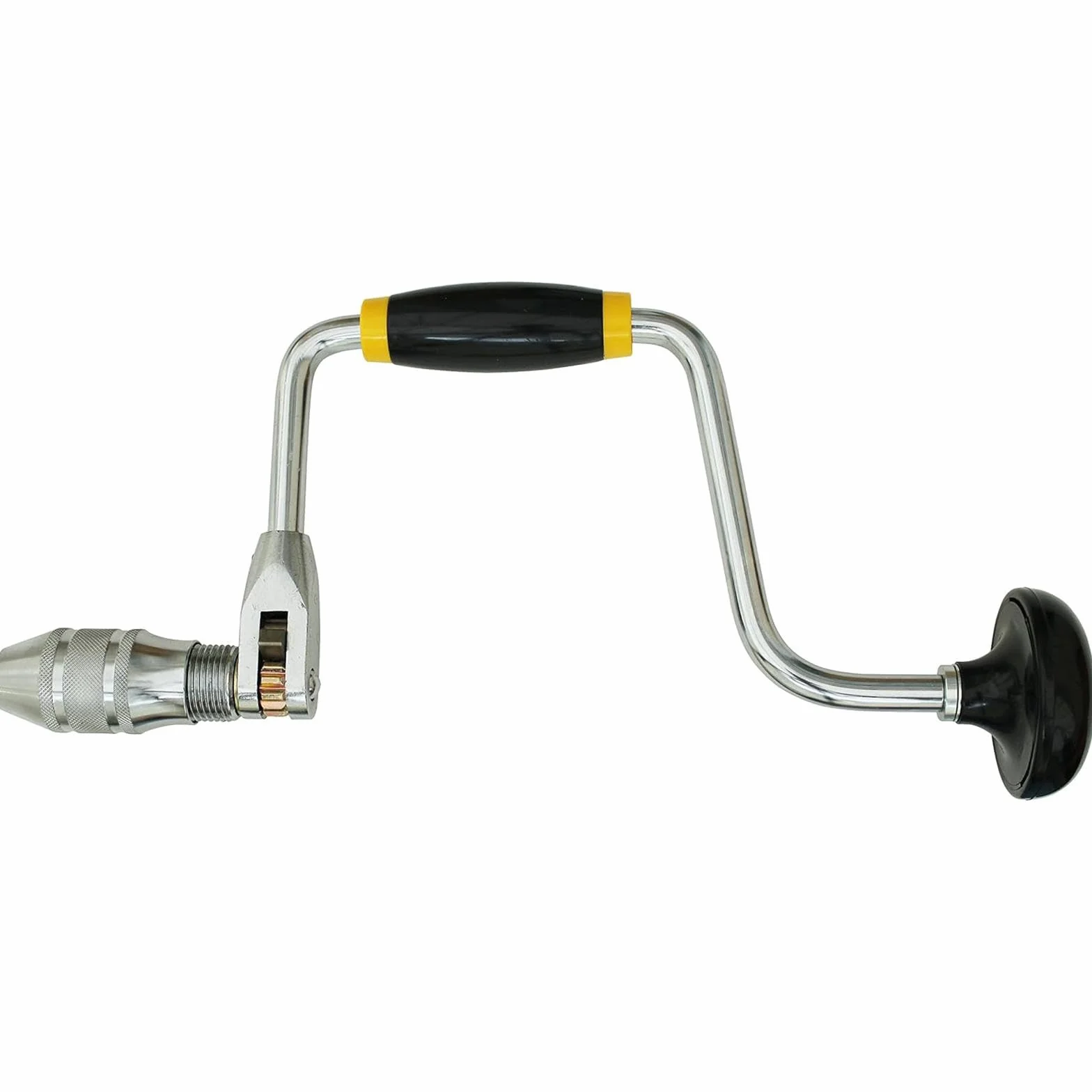 F Fityle Trapano a Manovella per Carpenteria, Utensile Punzonatura Manuale, Mandrino 4 Griffe, Lavorazione Legno, 30x17 cm