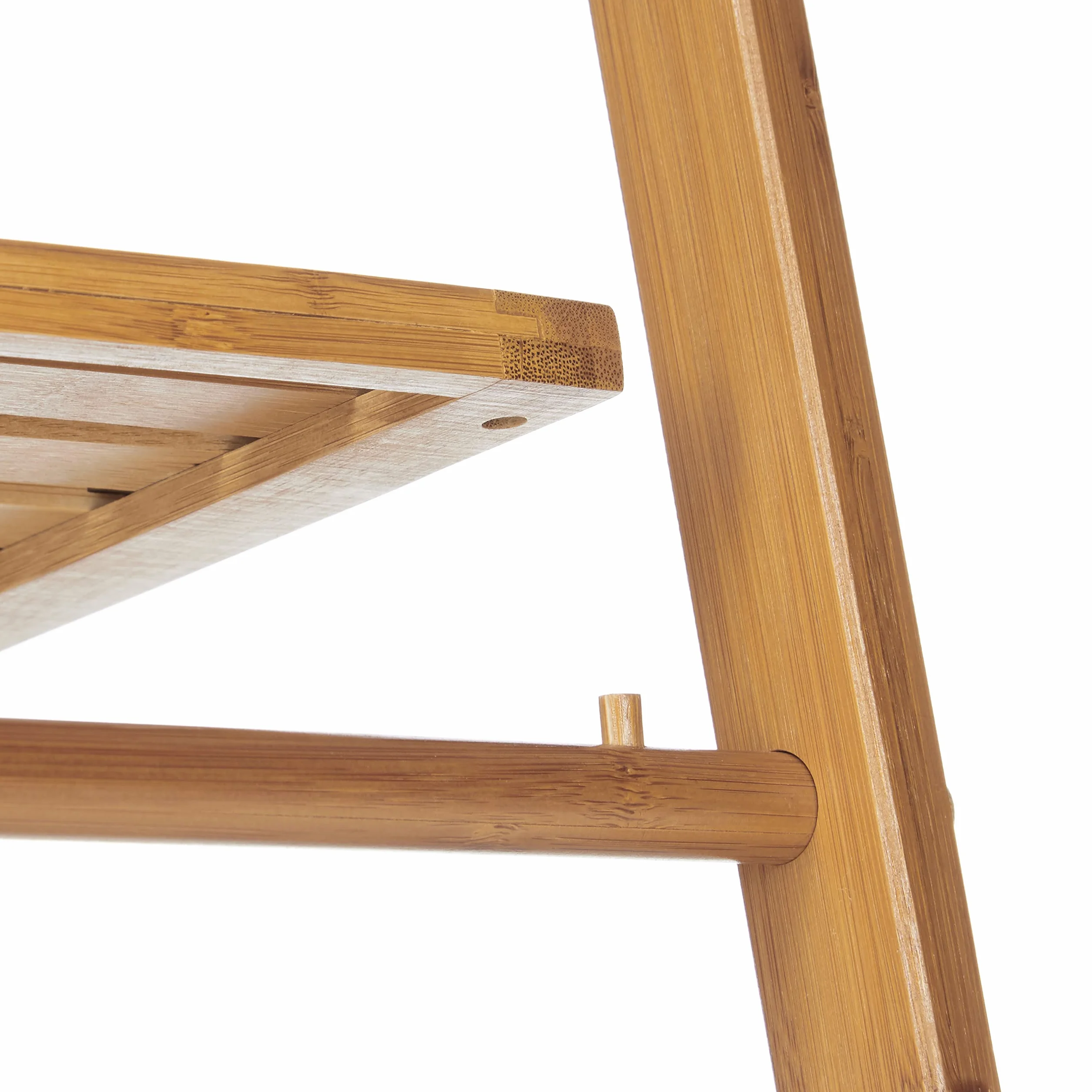 Relaxdays Porta Asciugamani Salviette da Terra Legno Marrone 31x53x152 cm
