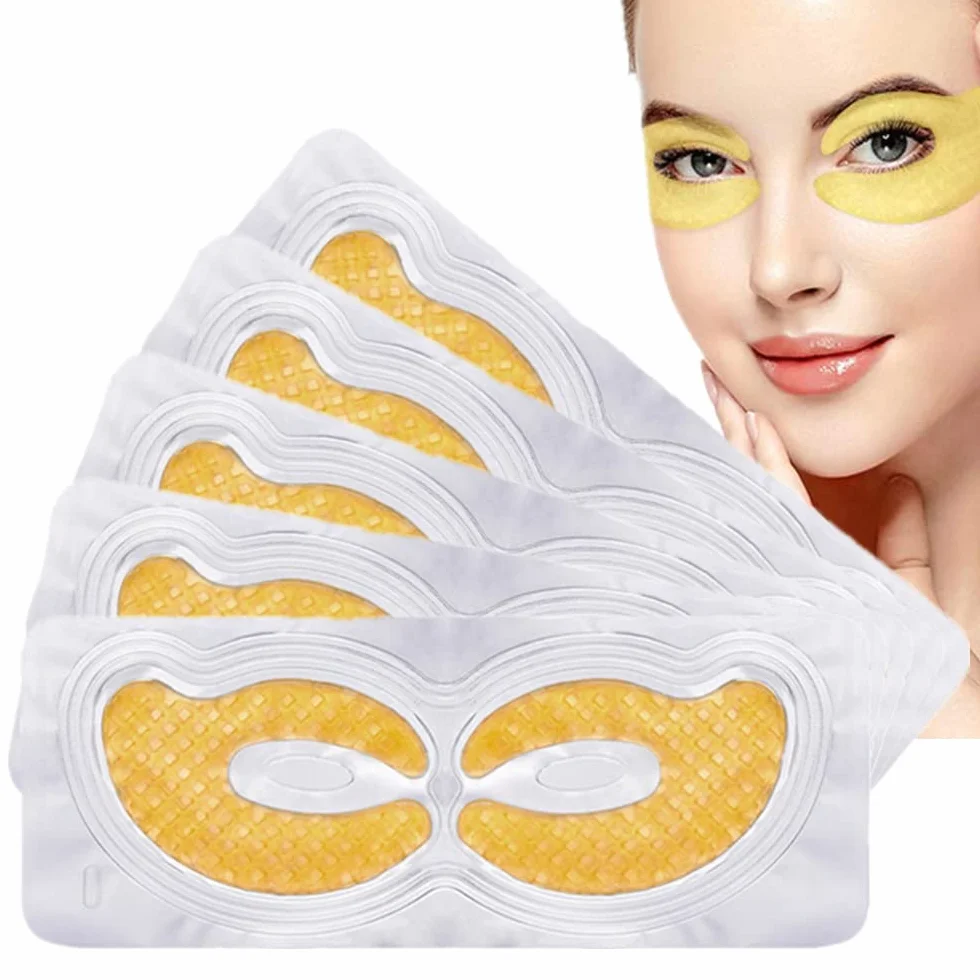 Maschera per gli occhi, Eye Patch, Eye Mask, Occhi Pads, Maschera d'occhio del collagene, Maschere Eye Gel Patches - Idratante, anti-rughe, anti-età, cerchi scuri ed elimina tasche, 5 Pairs