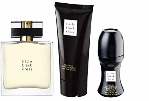 Avon Little Black Dress - Set di 3 profumi classici/eleganti Eau de Parfum Spray, lozione per il corpo