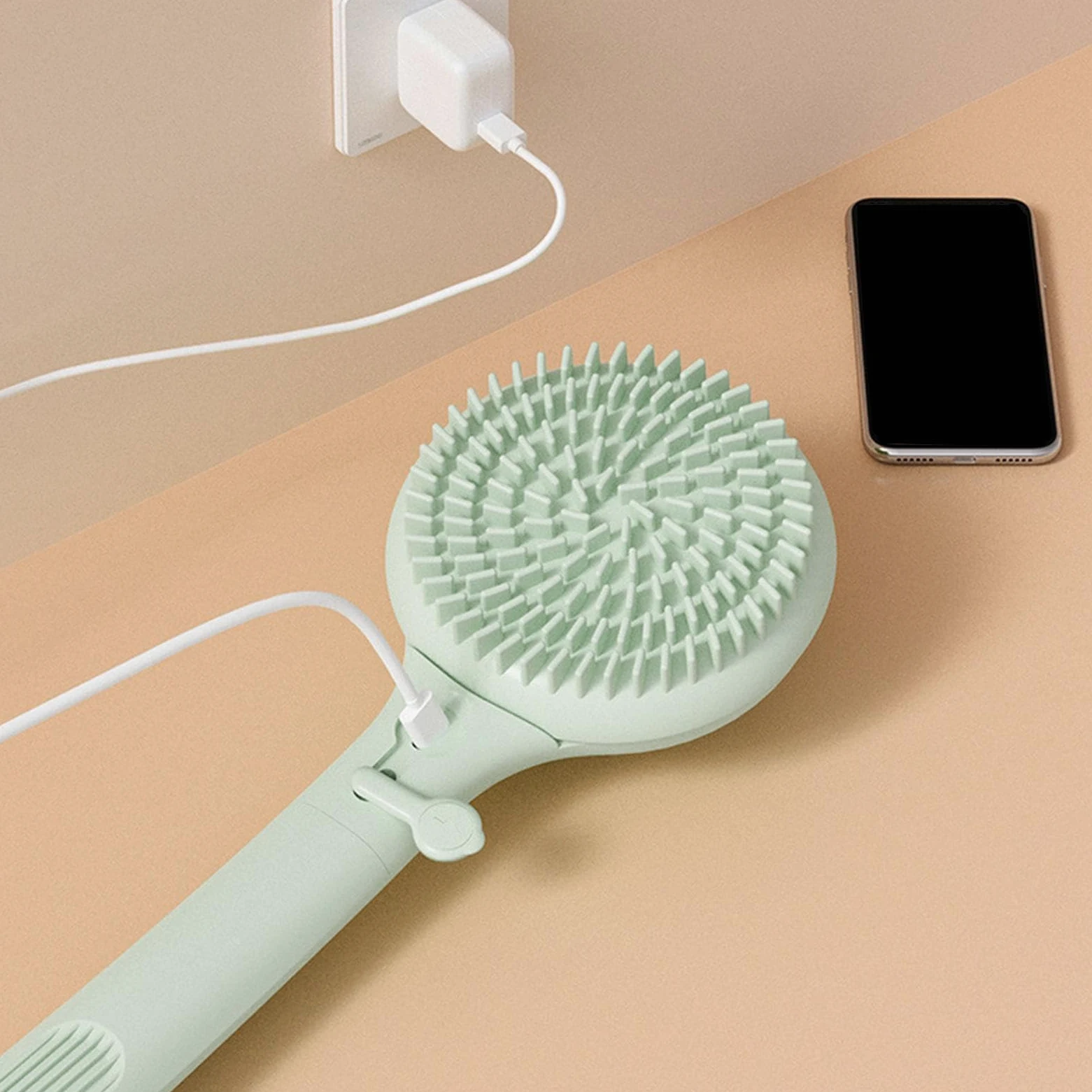 Spazzola per la schiena, Spazzola elettrica for il corpo, scrubber for la schiena della doccia for i viaggi nel dormitorio domestico