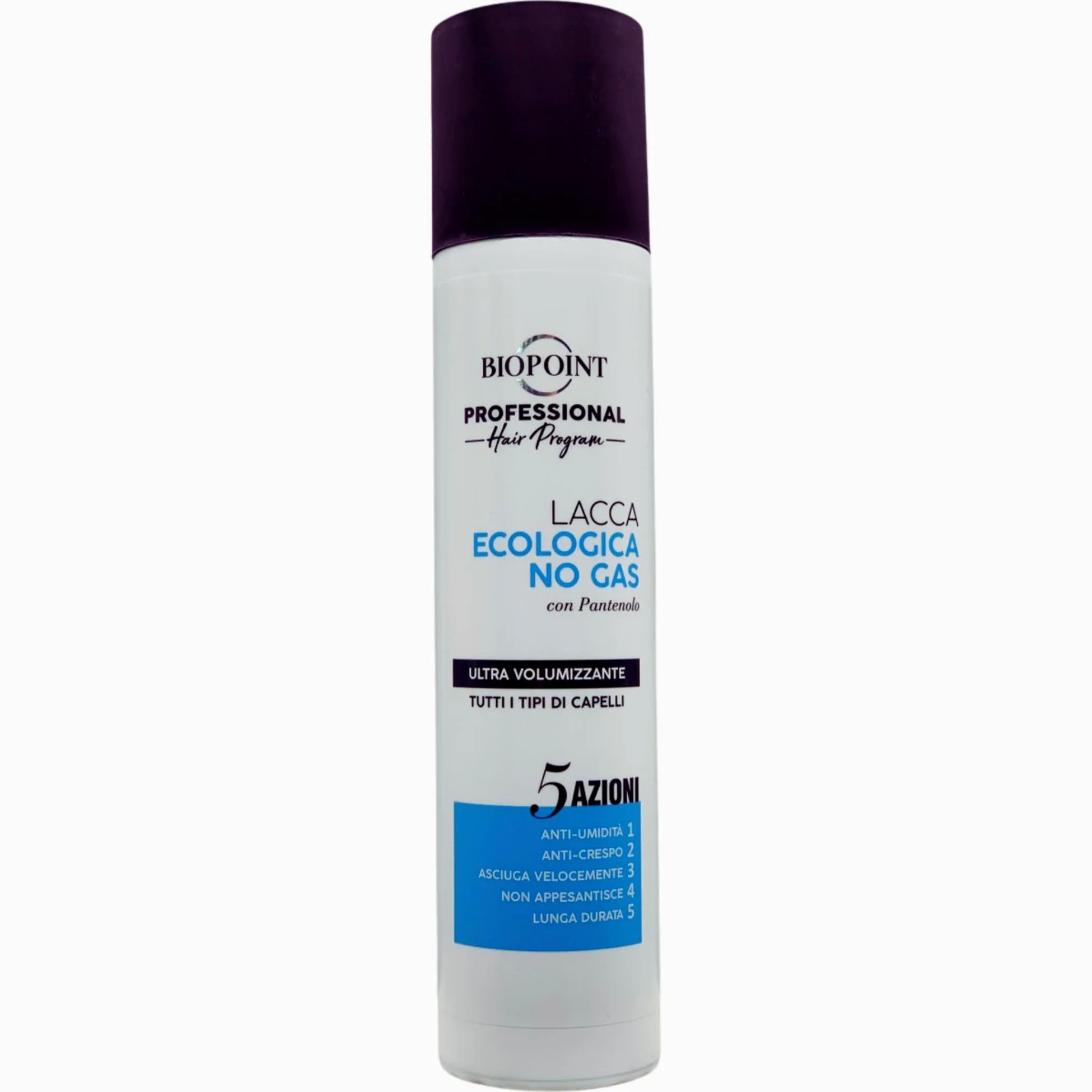 Lacca ECOLOGICA NO GAS Con Pantenolo, Ultra Volumizzante. Per Tutti i Tipi Di Capelli. 5 Azioni: Anti-Umidità, Anti-Crespo, Asciuga Velocemente, Non Appesantisce e a Lunga Durata 300ml (4 Unità)