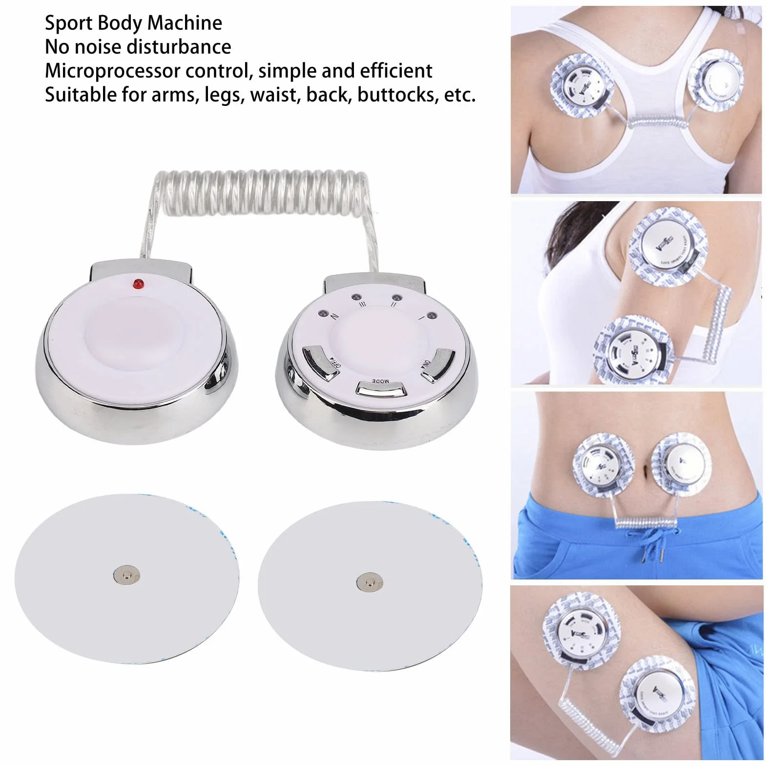 Elettrostimolatore Muscolare, Massaggiatore Elettrico Multifunzione per Addominali, Addome Braccio Gambe Waist Glutei Massaggi-Attrezzi, Portable Beauty Liposuction Equipment Massaggiatore Silenzioso