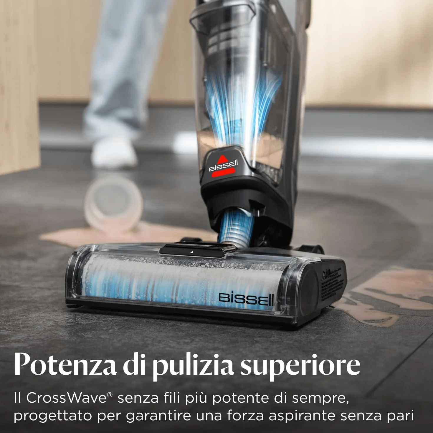 Bissell CrossWave OmniForce 3912N Aspirapolvere Senza Fili Aspira e Lava 240m²