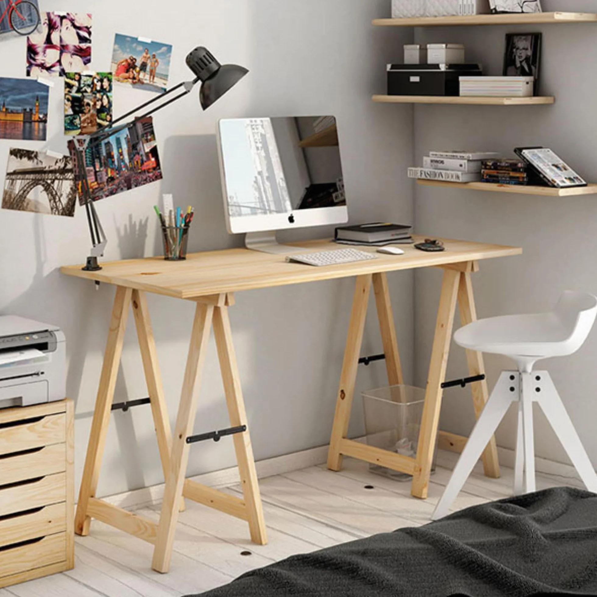 Cavalletti in Legno Piegevoli 100 x 73,5 cm Confezione da 2