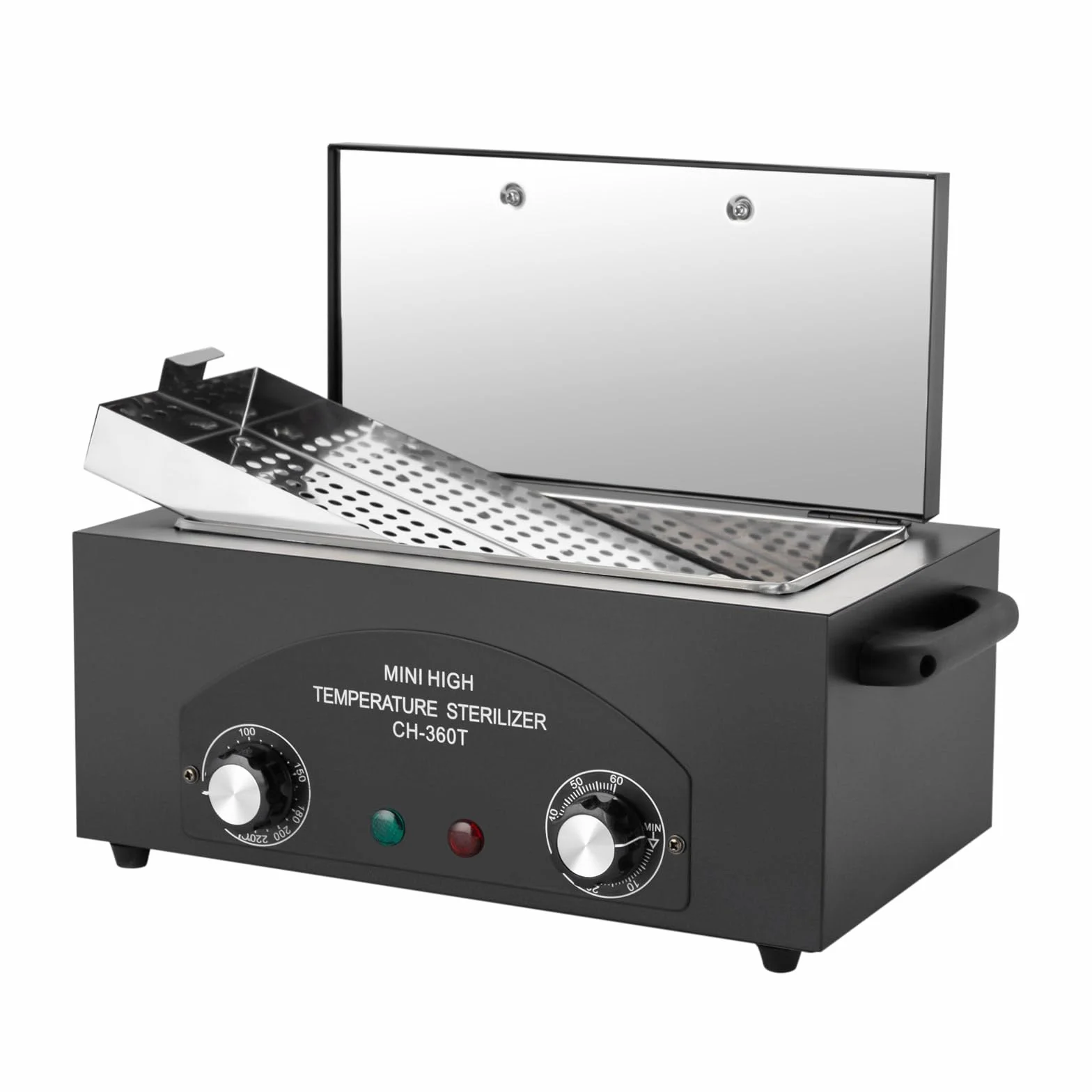 Sterilizzatore ad aria calda da 300 W, 220 V, sterilizzatore per unghie, con regolatore di temperatura e timer, nero, a calore secco, sterilizzatore ad alta temperatura per parrucchieri, saloni di