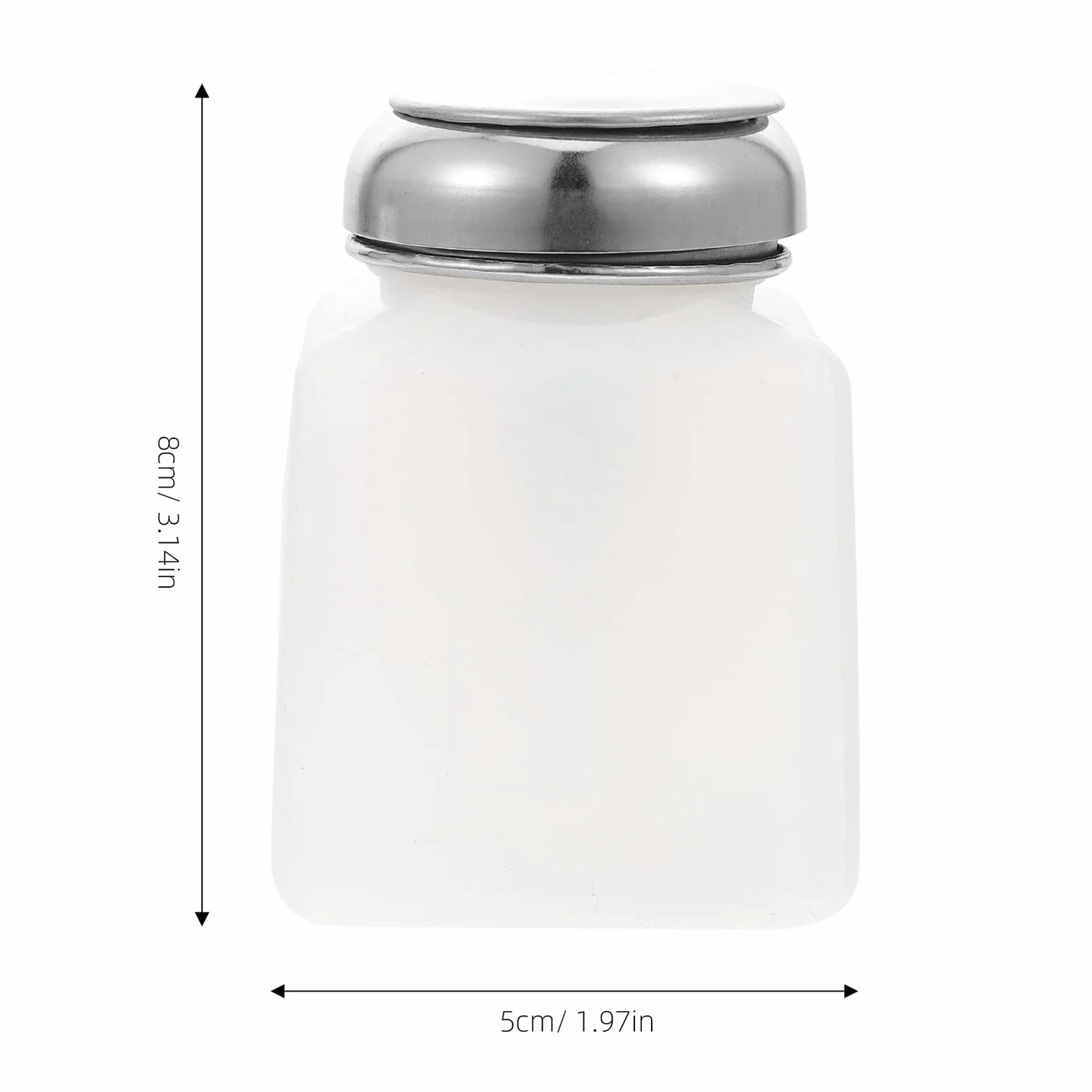 2 Pezzi Flacone Dosatore Alcol Isopropilico 100ml in Pe Bianco Pompa Anti-statico e Tappo, per Trattamenti Unghie ed Elettronica