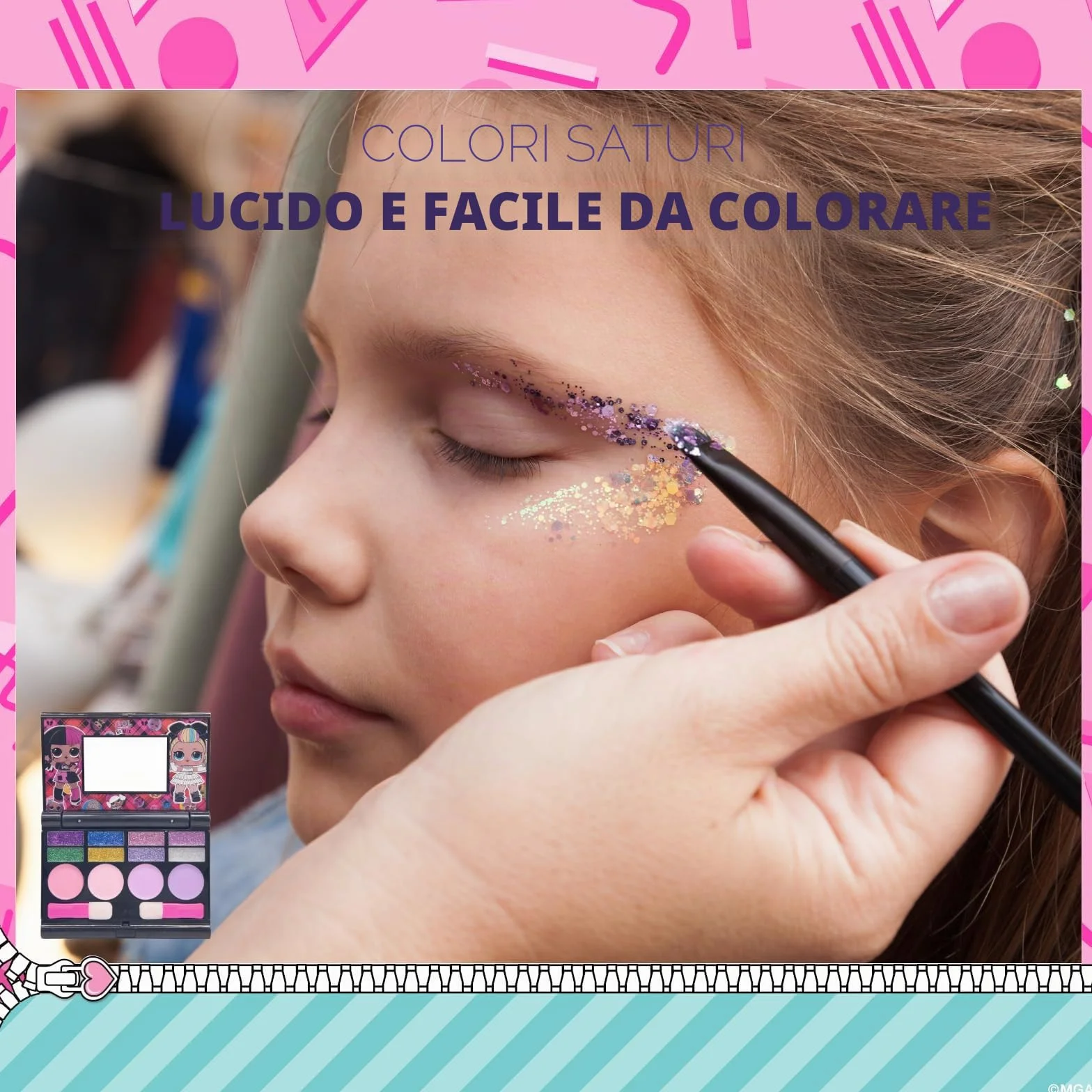 L.O.L. Surprise! Set Trucco Gloss, Ombretti, Blush e Pennelli Portatile