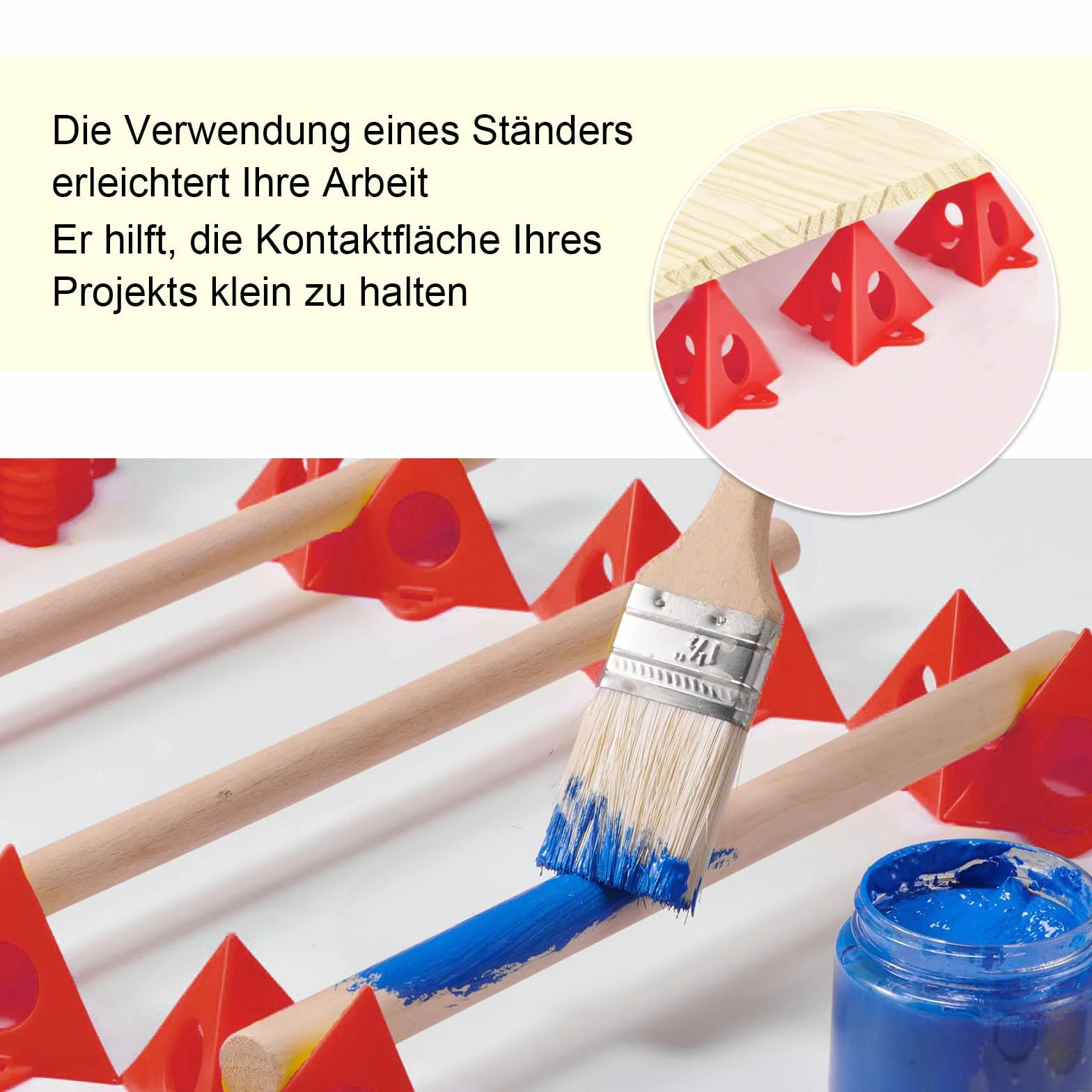 Supporti a Piramide 30 Pezzi Plastica Rosso per Verniciatura, Mini Cono Stand Set Artigianato