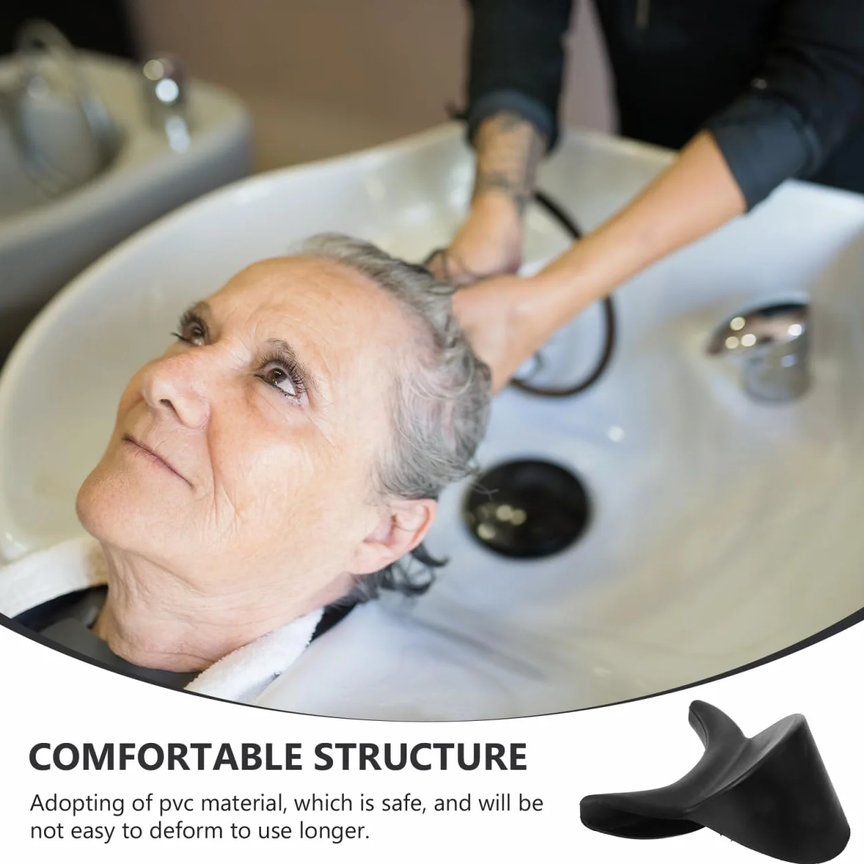 Cuscino Poggiatesta Per Shampoo Da Salone Supporto Cervicale Morbido e Resistente, Cuscino Comodo Per Collo Per Lavaggio Chioma in Vasca, Accessorio Professionale Per Parrucchieri e Spa