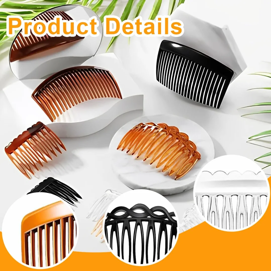 24 Pezzi Pettinini Fermacapelli, Pettinino Per Capelli, Pettine Per Capelli Laterali In Plastica Pettini Da Inserire, Pettine Fermagli Per Capelli, Pettine Per Velo Della Sposa