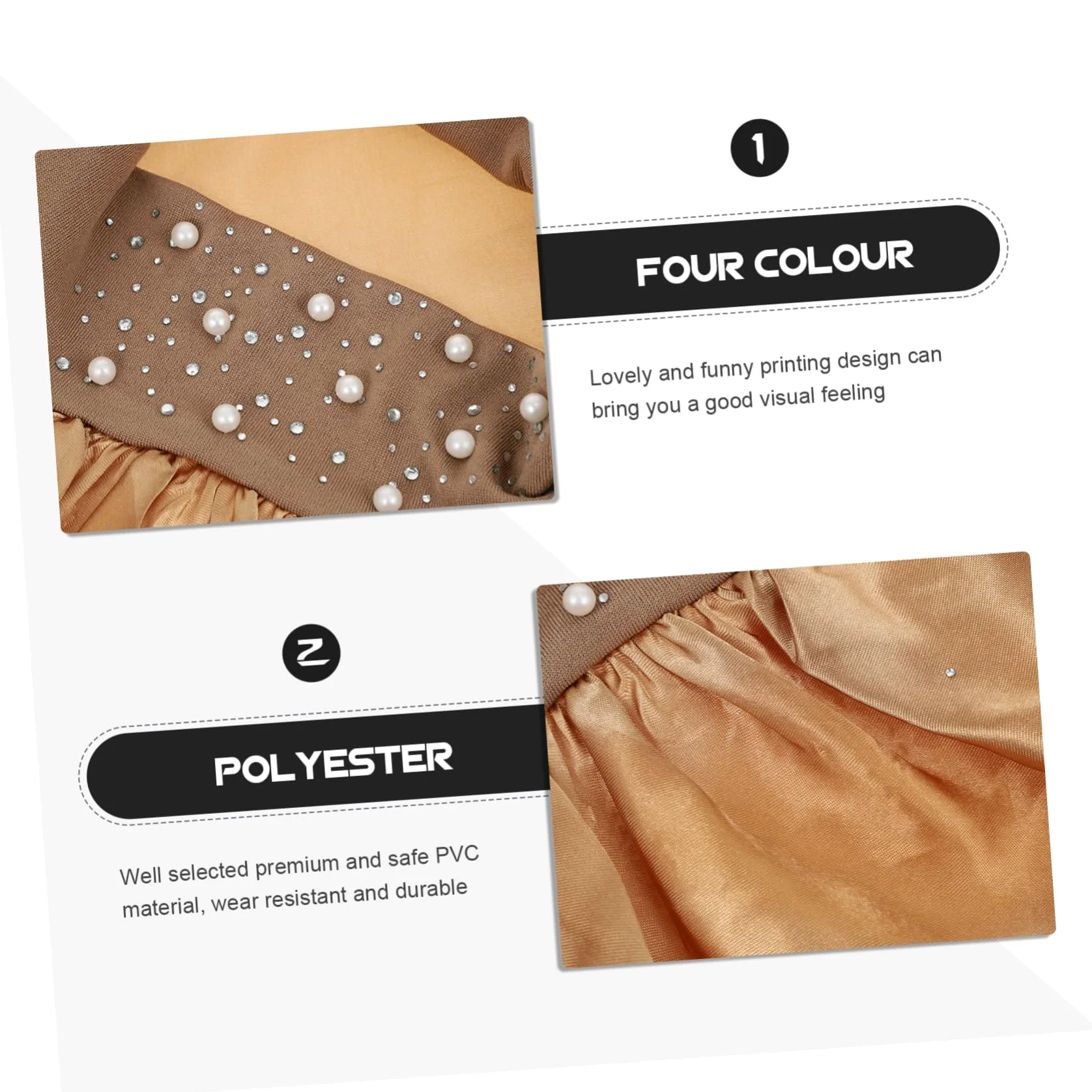 Healvian 6pezzi Cuffie Da Bagno Elastiche Impermeabili Poliestere Per Donna Per Makeup e Spa Design Elegant e Resistenti Al