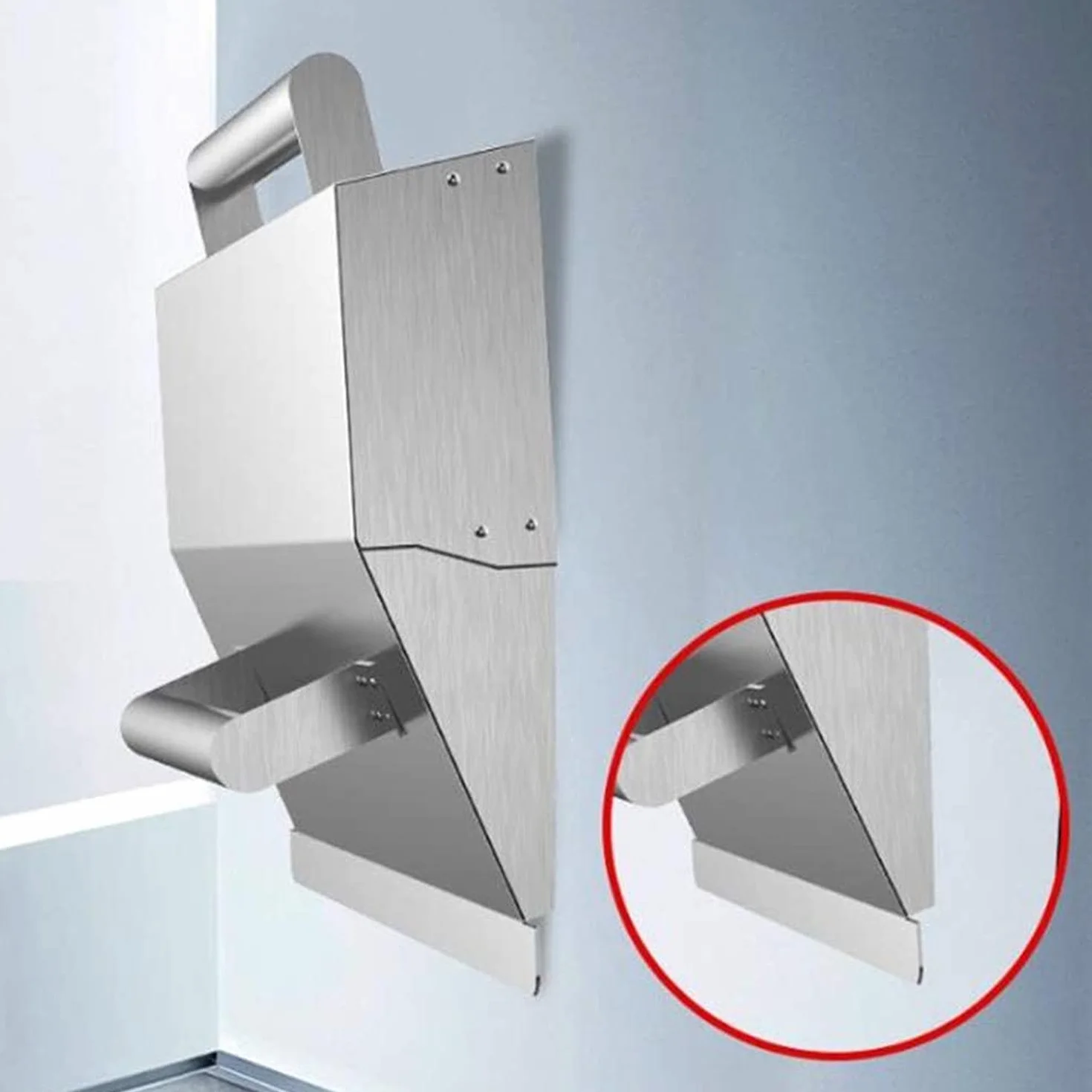 Cazzuola per Intonacare Cemento in Acciaio Inox Doppia Impugnatura
