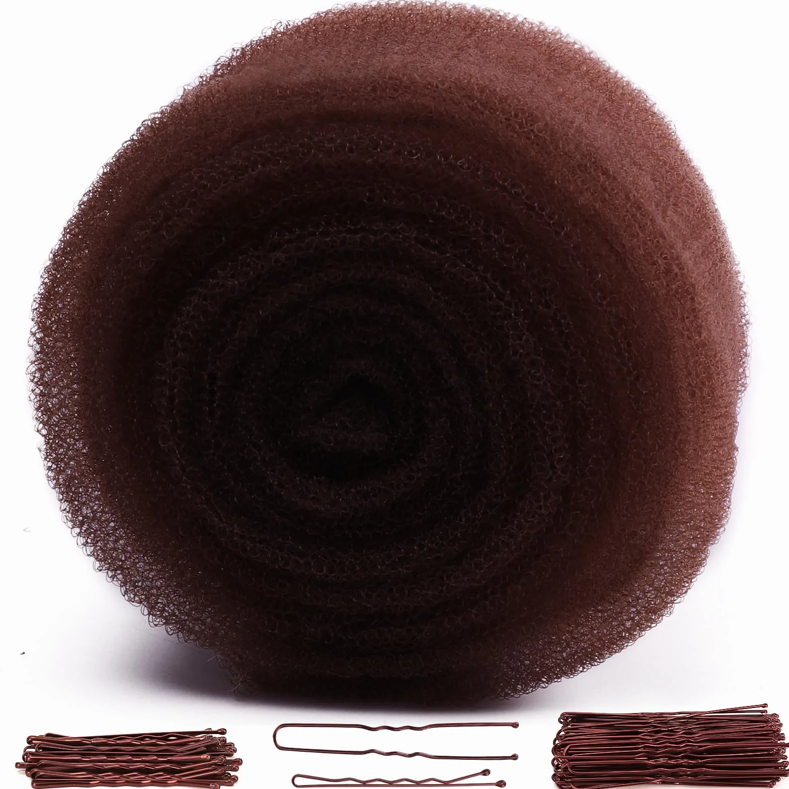 YGQQOY Spugna per capelli per Updo, riempitivo per capelli, ciambelle per capelli per aggiornamenti, strumento per volume dei capelli, imbottitura per capelli, marrone scuro