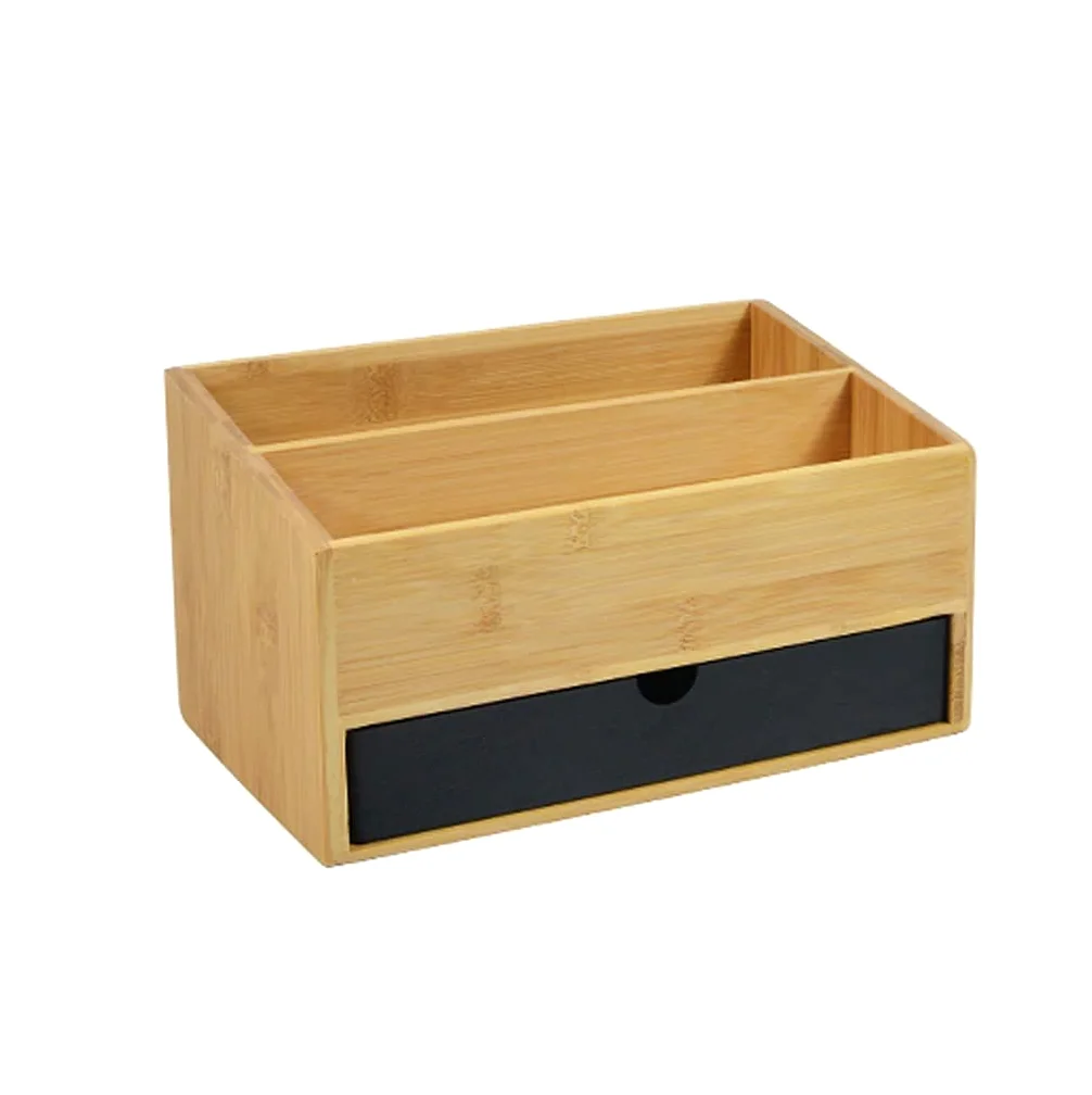 Custodia per trucchi con cassetto, organizer per tavolo da toeletta in bambù, per camera da letto, perfetto per rossetti e gioielli, organizer per cosmetici