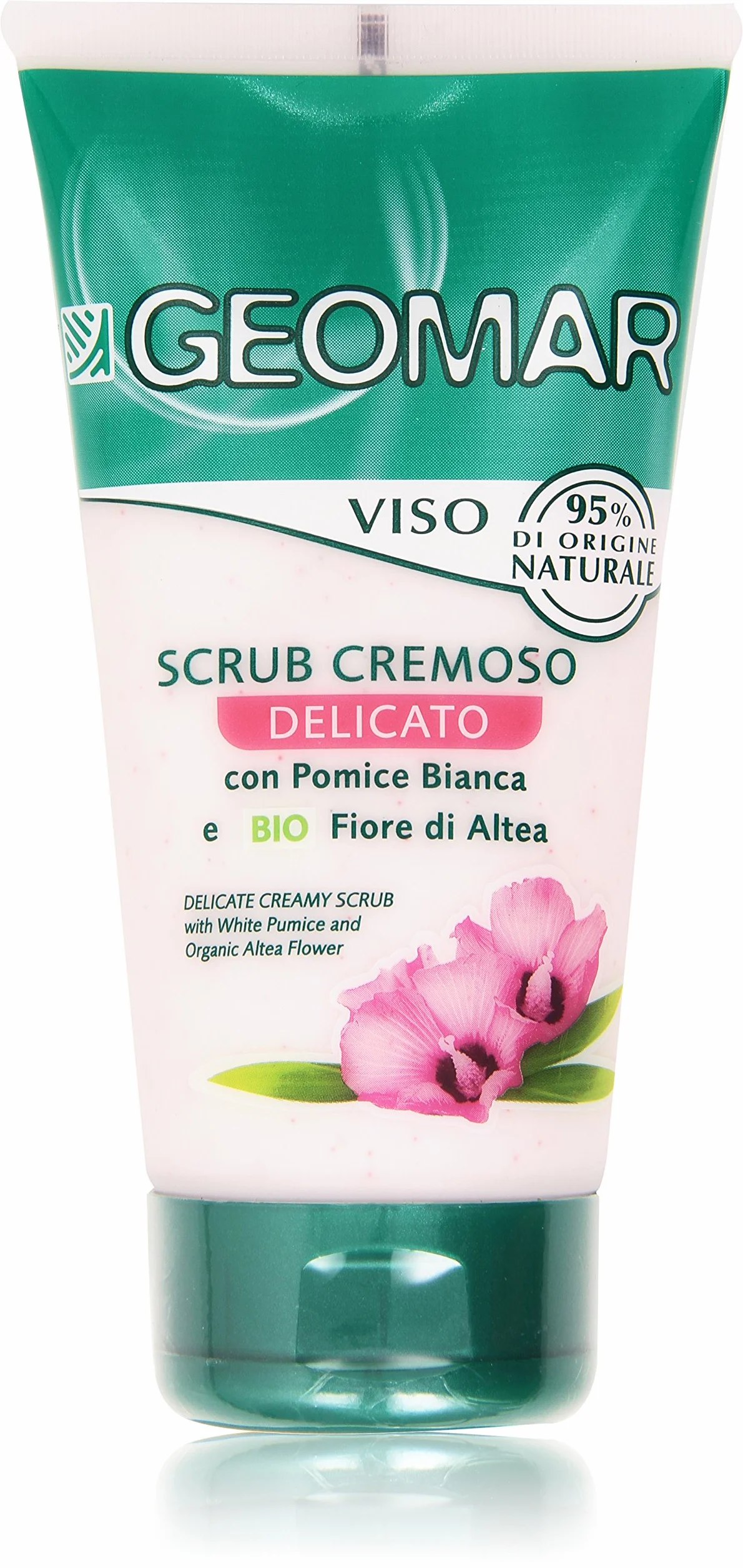 Geomar - Scrub Cremoso Delicato, Con Pomice Bianca e Bio Fiore di Altea - 150 ml