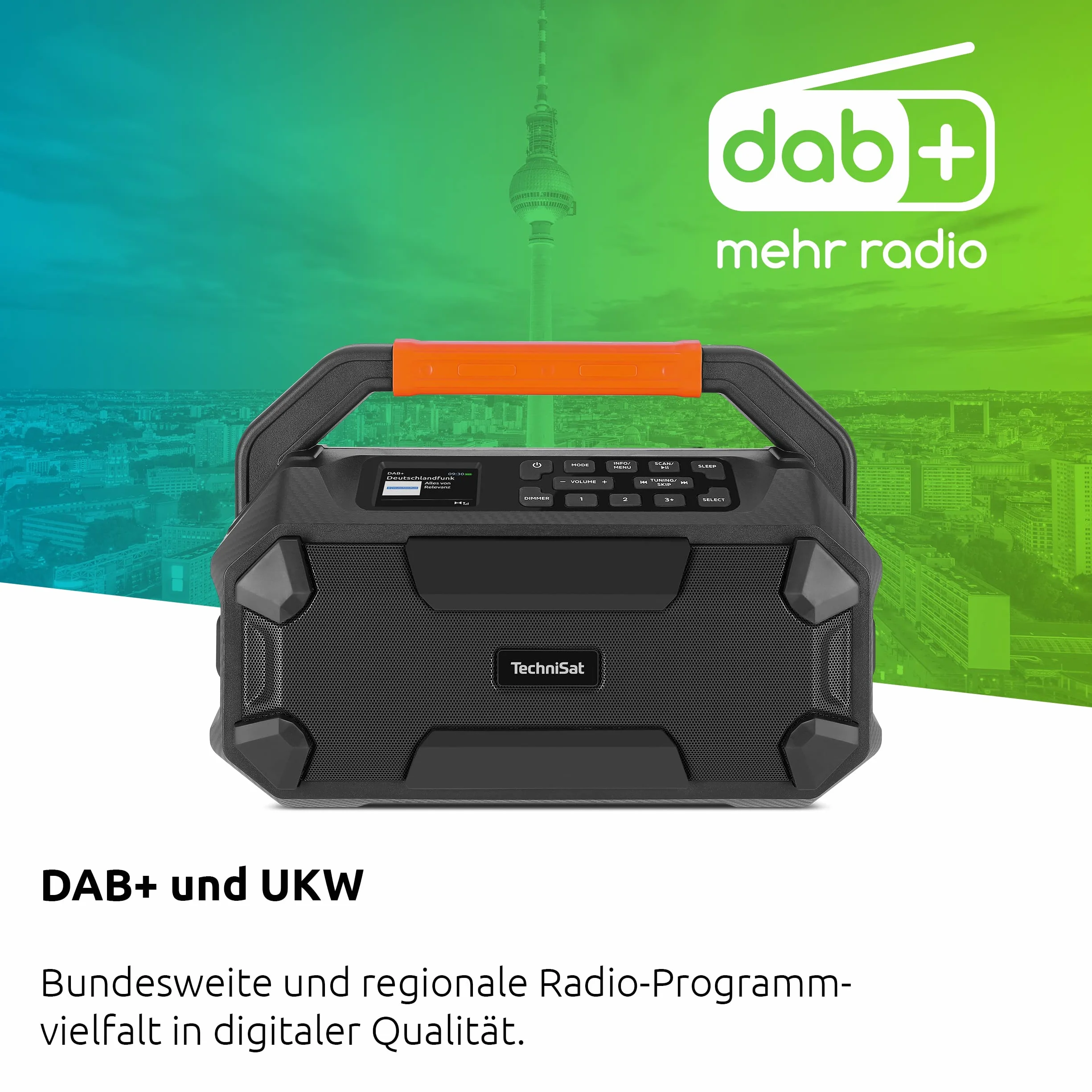 TechniSat DIGITRADIO 231 OD DAB+ Outdoor Boombox 18 V Bluetooth