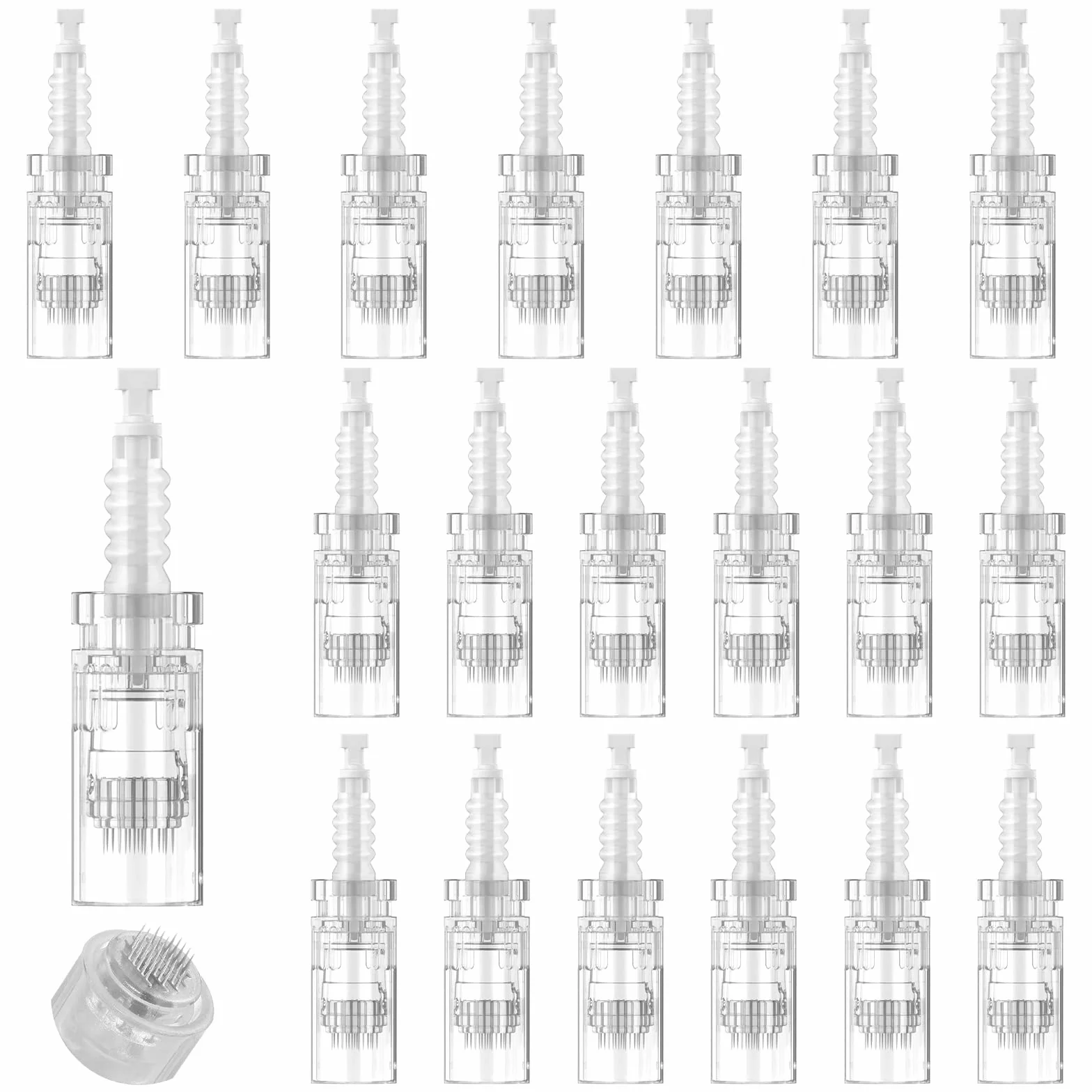 20 Pezzi 36 Dermapen Microneedling Aghi Needles Cartucce Per Aghi Derma Pen Micro Nano Needling Per Penna Con Aghi Confezionata Singolarmente Per Auto Electric Deep Microaghi Derma Pen