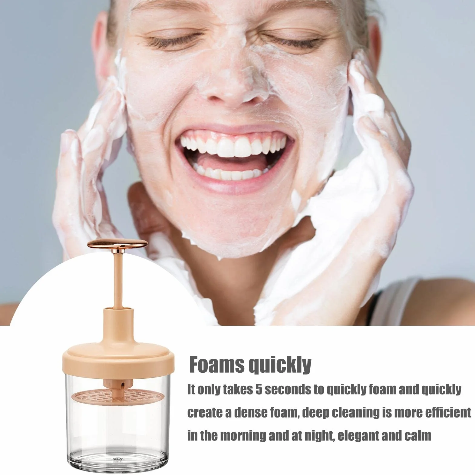 Schiuma facciale - Produttore di schiuma per lavaggio viso - Whip Maker strumento per la pulizia del viso, Skincare Cleaner Tools per bilancio di viaggio