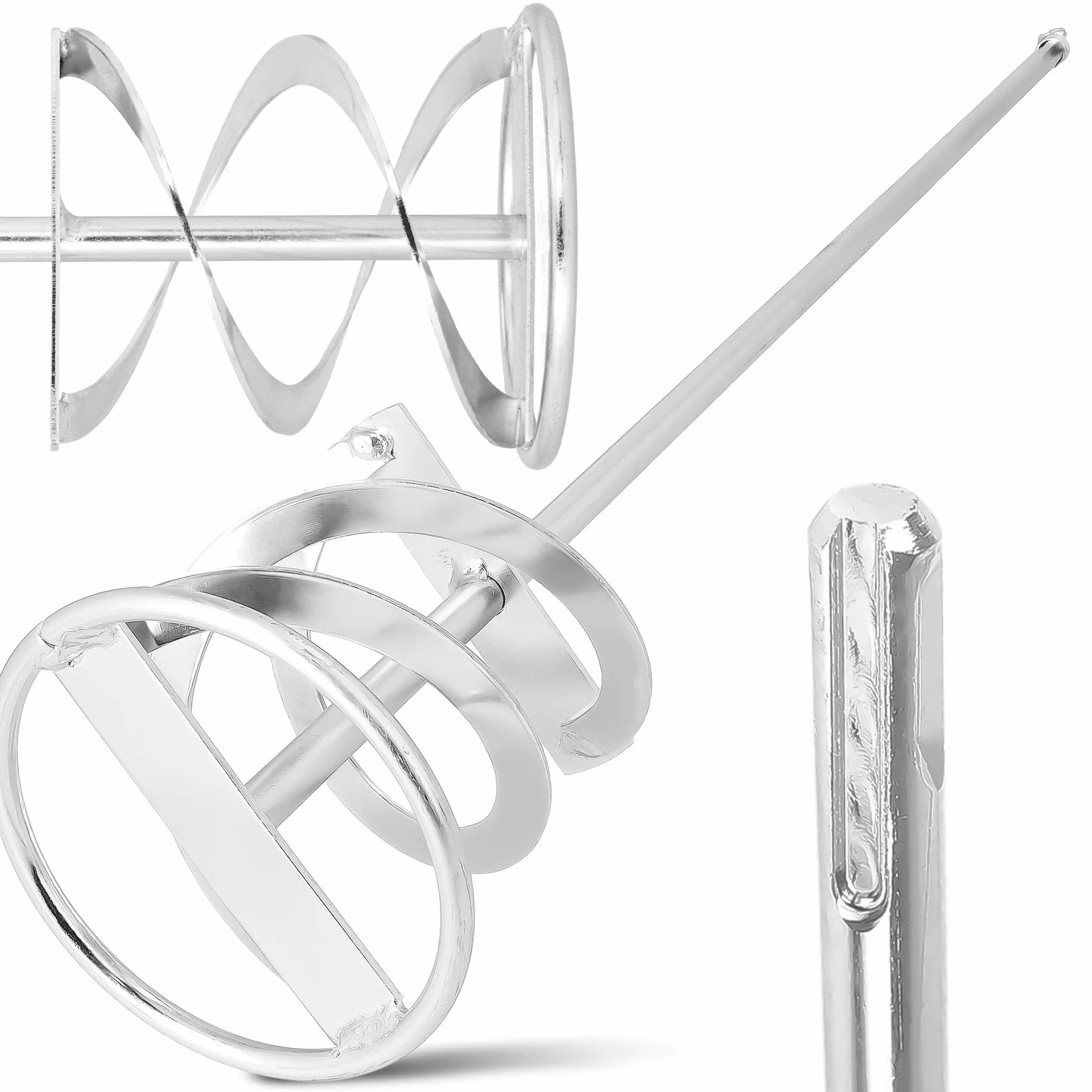 Asta Miscelatrice 100x600 mm SDS Plus Malta Gesso Cemento Vernice Colla Mescolatore Spirale Acciaio Inox