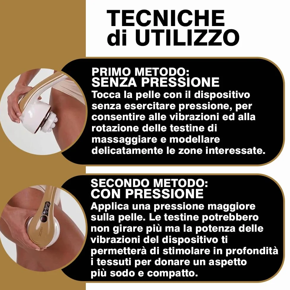 Massaggiatore Anticellulite Professionale Elettrico per Cellulite Radicata e Ostinata | Massaggio Muscolare Cervicale e Drenante Gambe | Massaggiatore Cellulite Pancia, Braccia e Fianchi