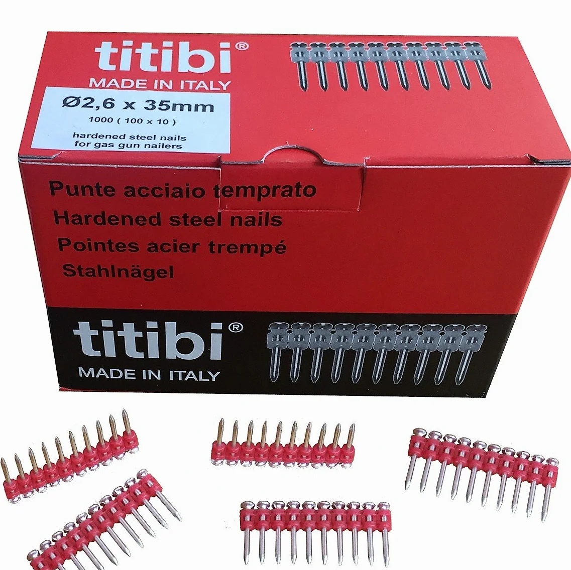 Chiodi Steccati per Chiodatrici Acciaio al Carbonio Ø 2,6 x 20 mm Spit Pulsa 800P 800E 700P 700E 1000 40P 40E 27P 27E Track It C3 C4 BeA DIGA CS1