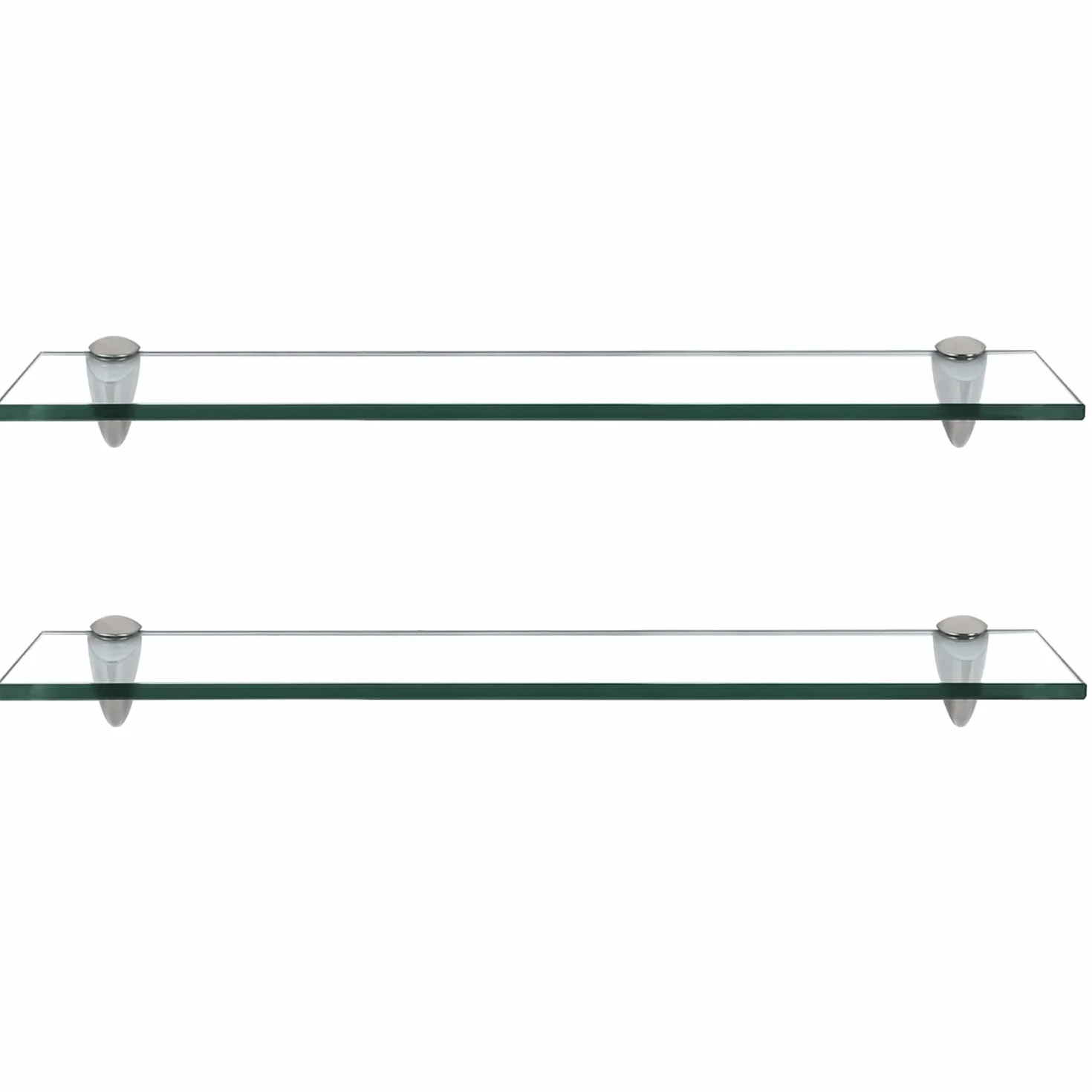 Randaco Mensola in vetro trasparente 8mm ESG vetro di sicurezza con supporto a parete per bagno