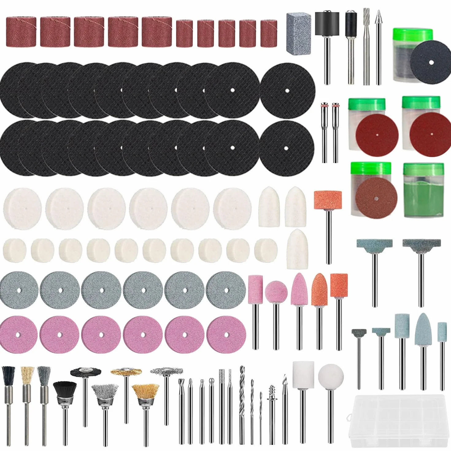 230 Pezzi Accessori per Utensile Rotante Multifunzione per Taglio Incisione Levigatura Lucidatura Perforazione
