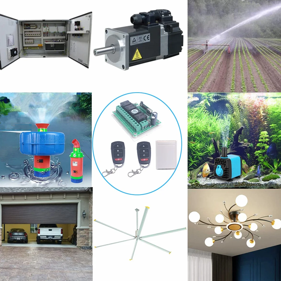 Interruttore wireless 433 MHz DC 12V 4 canali telecomando apertura porta garage