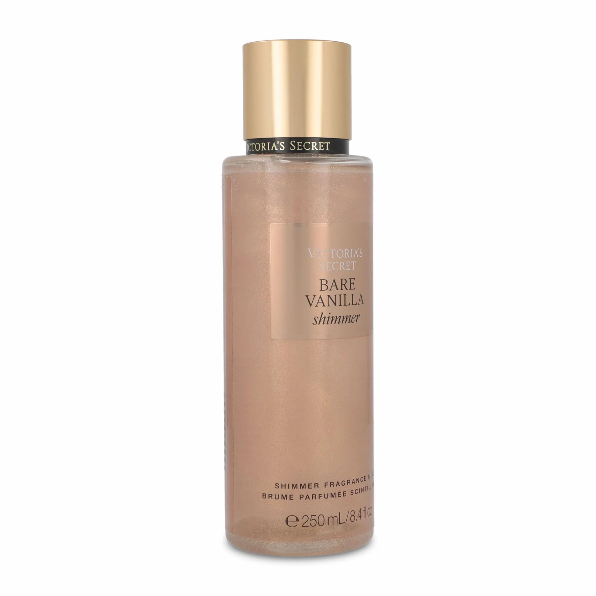 Victoria's Secret Bare Vanilla Shimmer Spray Profumato, Vaniglia Montata e Cashmere Morbido, 250 ml