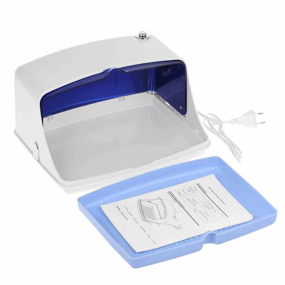 5W Sterilizzatore UV Cleaner Box, multifunzionale Disinfezione Cabinet, Strumento professionale per nail art Strumento per sterilizzatore a temperatura vassoio, 220V Spina UE