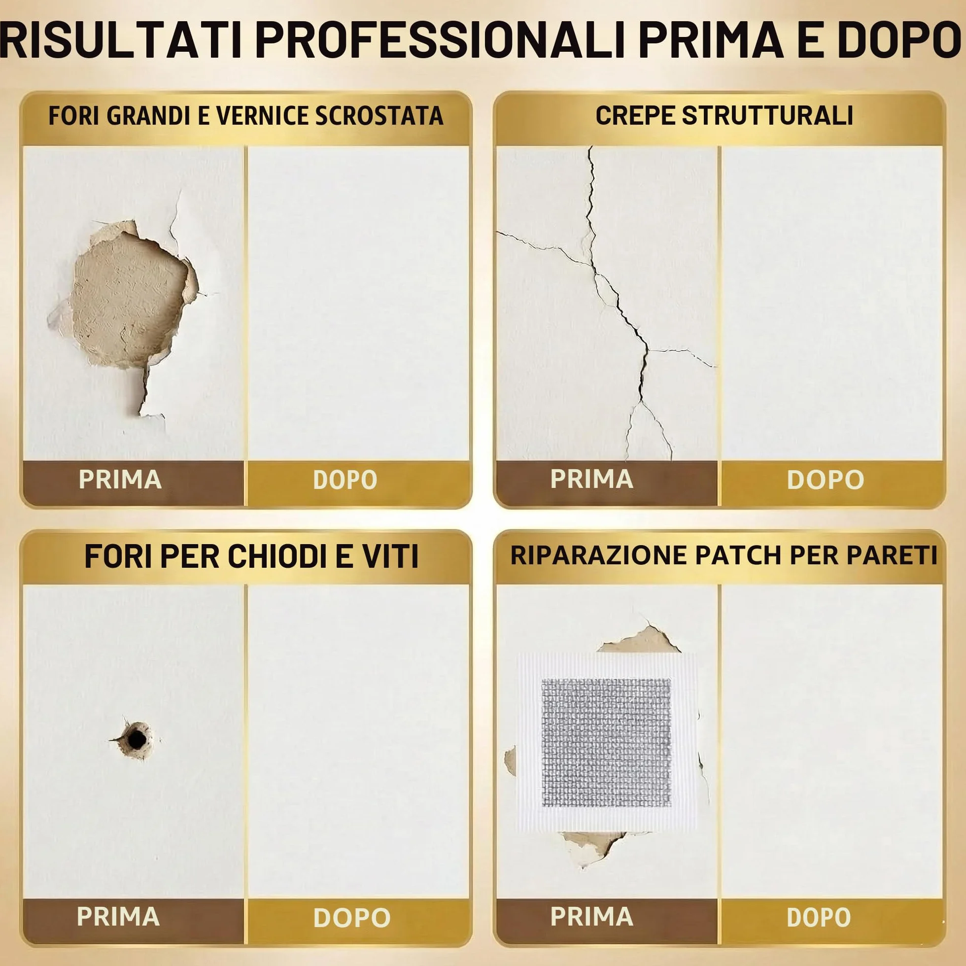 Stucco Bianco Antimuffa per Muro Pronto Veloce in Tubetto Riempitivo per Crepe Graffi e Fori