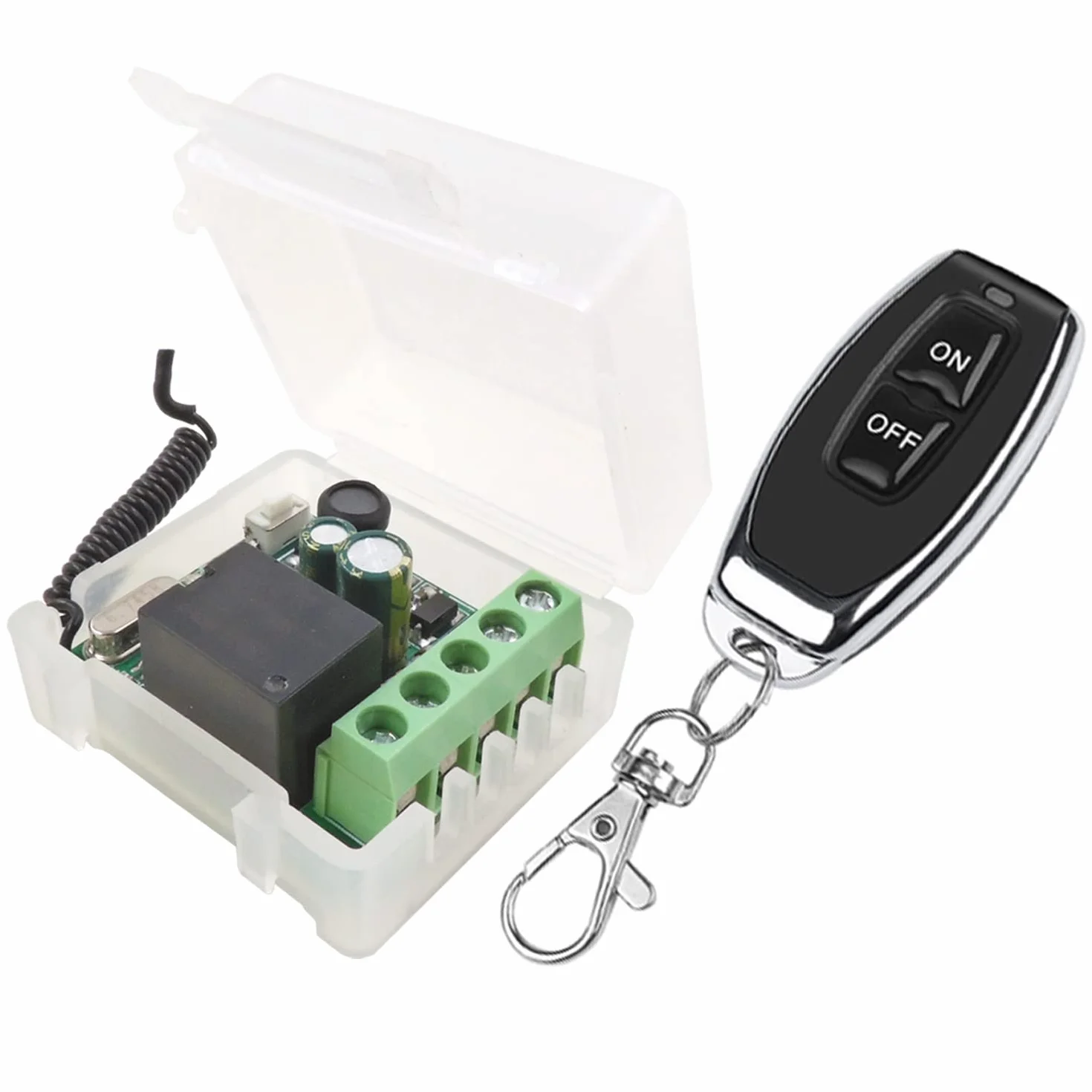 DieseRC Radiocomando Interruttore 433 MHz 220V 230V 1 Canale Ricevitore con Trasmettitore