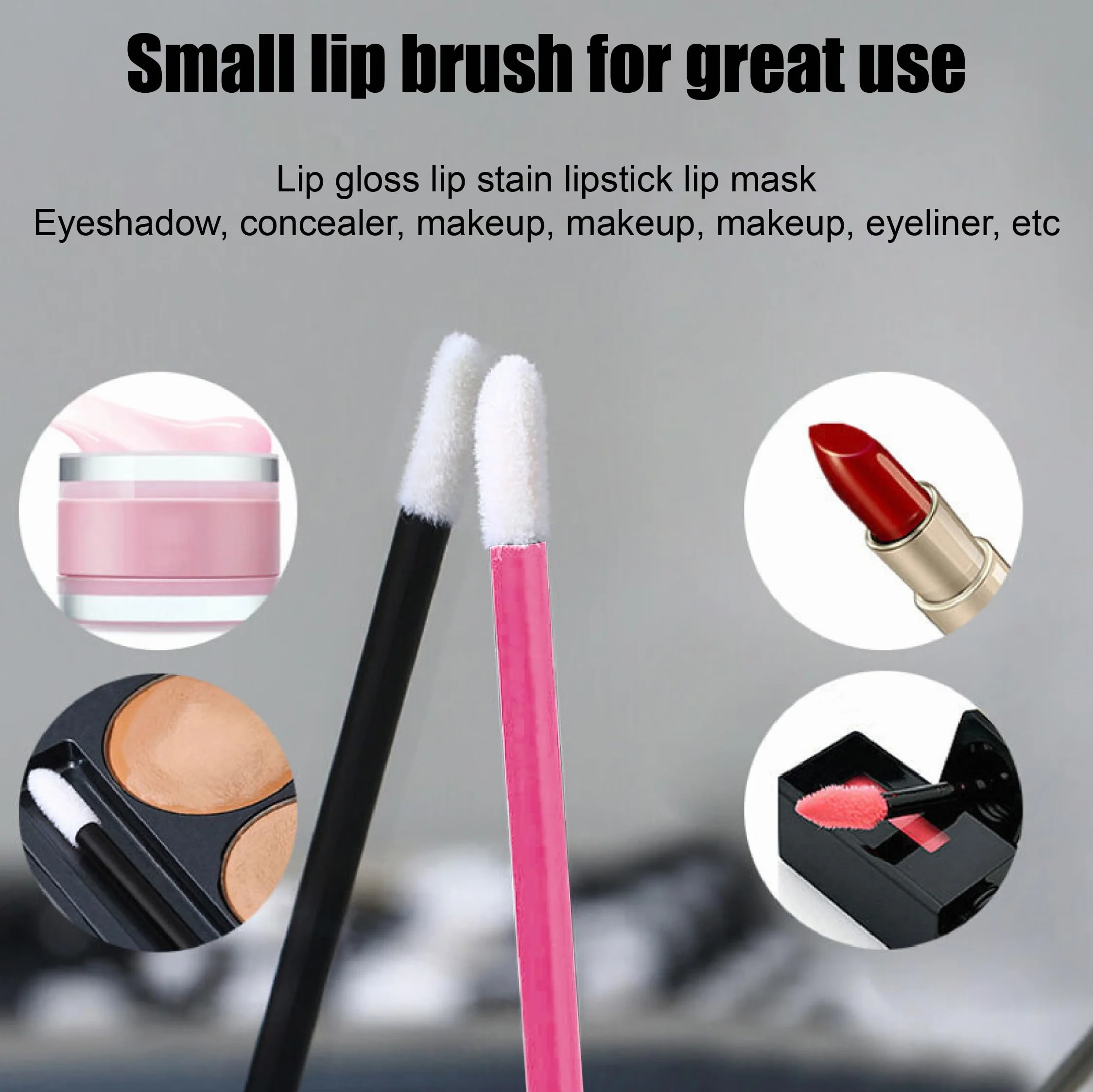 WeddHuis 100 Pezzi Monouso Lip Gloss Usa e Getta Trucco Pennello Pennello Correttore Rossetto Microbrush Pennelli Labbro Applicatore Bacchette Makeup Tool