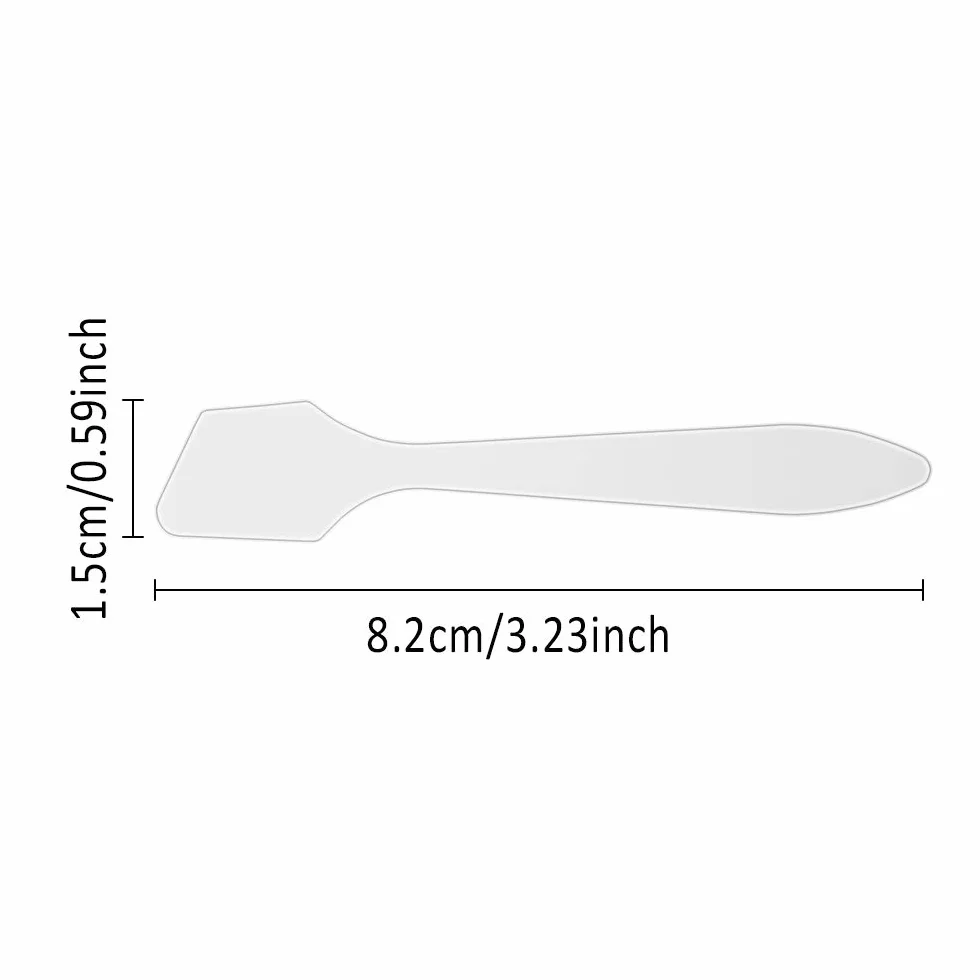 200 Pezzi Spatola per Trucco, Mini Spatole Cosmetiche per Trucco, Maschera Spatola per Varie Creme, Crema Idratante, Rossetto(8,2 x 1,5 cm, Bianca)