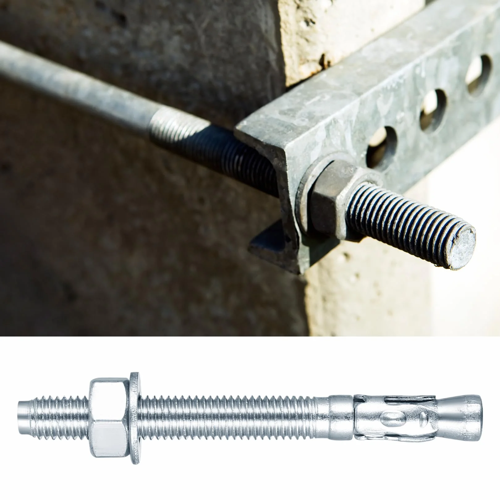 Ancoraggio a Bullone M10 x 100mm, Tasselli Muro, Bulloni di Ancoraggio per Carichi Pesanti, 30 Pezzi