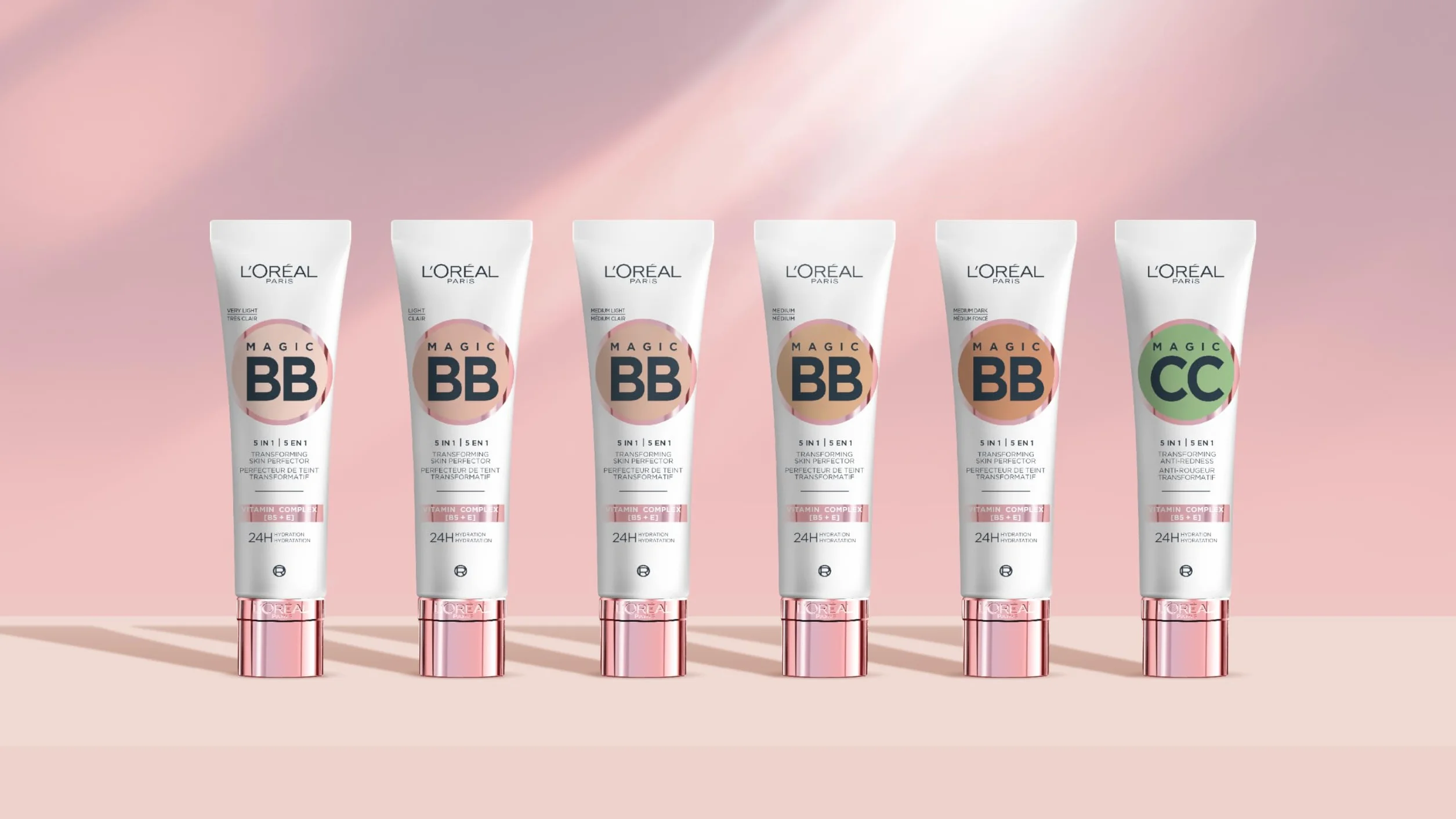 L'Oréal Paris Magic BB Cream con SPF 20, tinta per la pelle 5 in 1 con vitamina B5 e vitamina E, formula idratante leggera che si adatta al tono della pelle per una finitura naturale e luminosa, 30