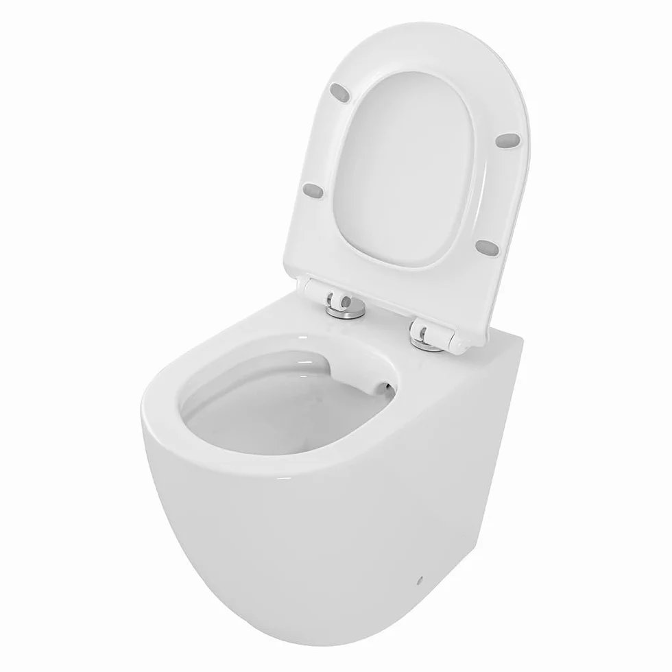 Tokyo WC filo muro a terra Rimless ceramica bianca design slim