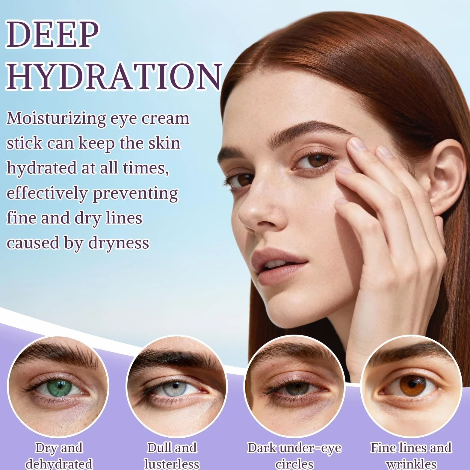 2 Pezzi Retinolo Stick per Occhi, Anti Aging Retinolo Eye Cream, Hydrating Eye Stick, Riduzione Delle Cricche Scure E Delle Borse, Adatto a Tutti i Tipi di Pelle